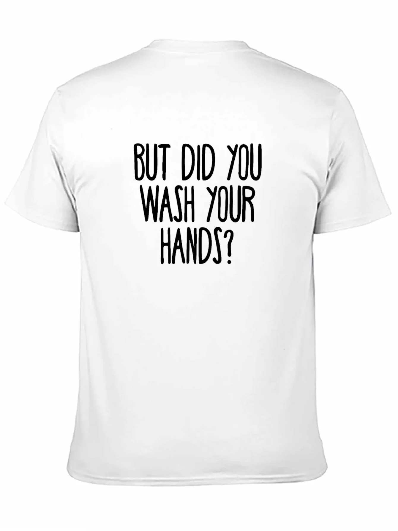 Camiseta Negra con Mensaje ?Te Lavaste Las Manos?