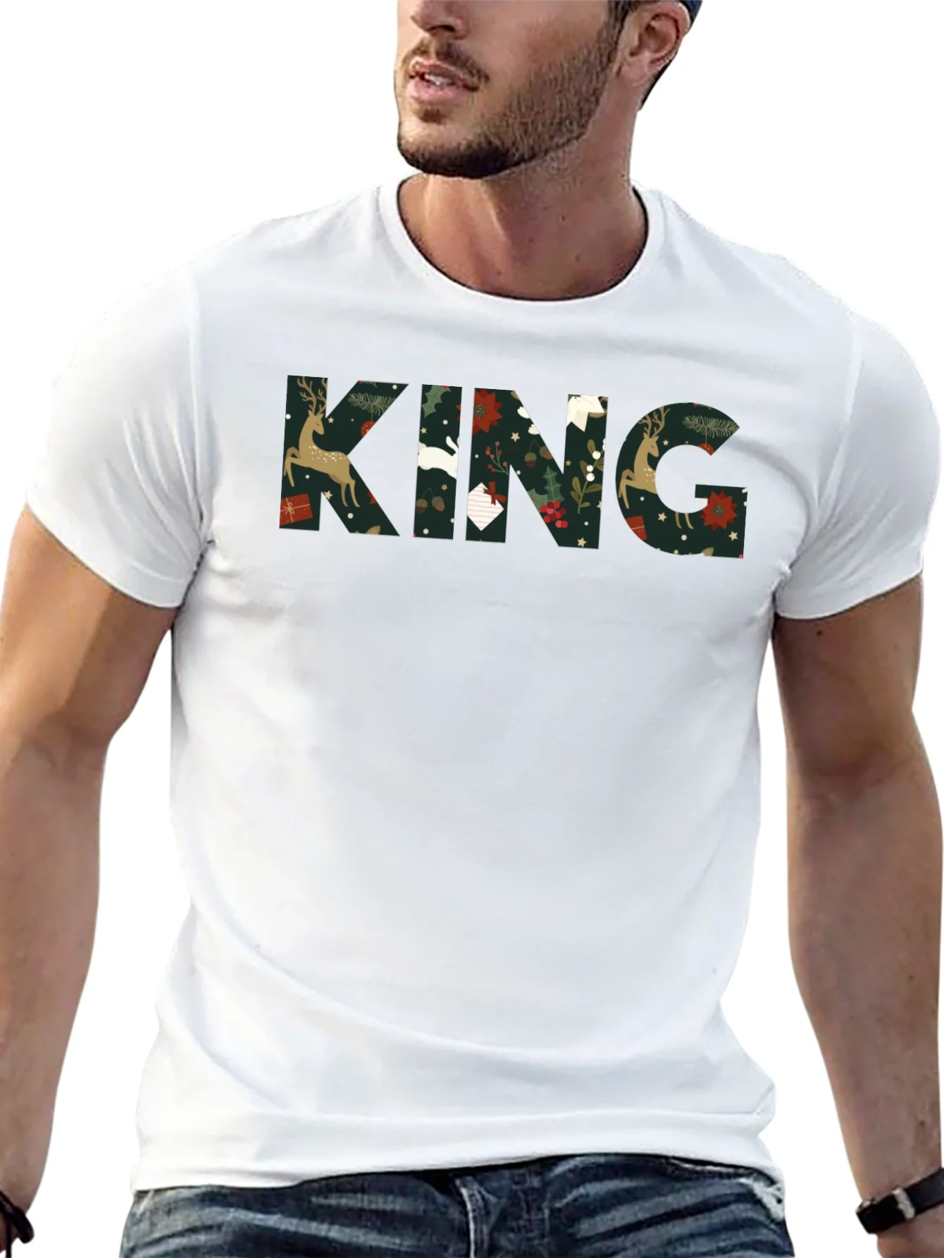 Rebbecca King Christmas Pattern Tee Shirt