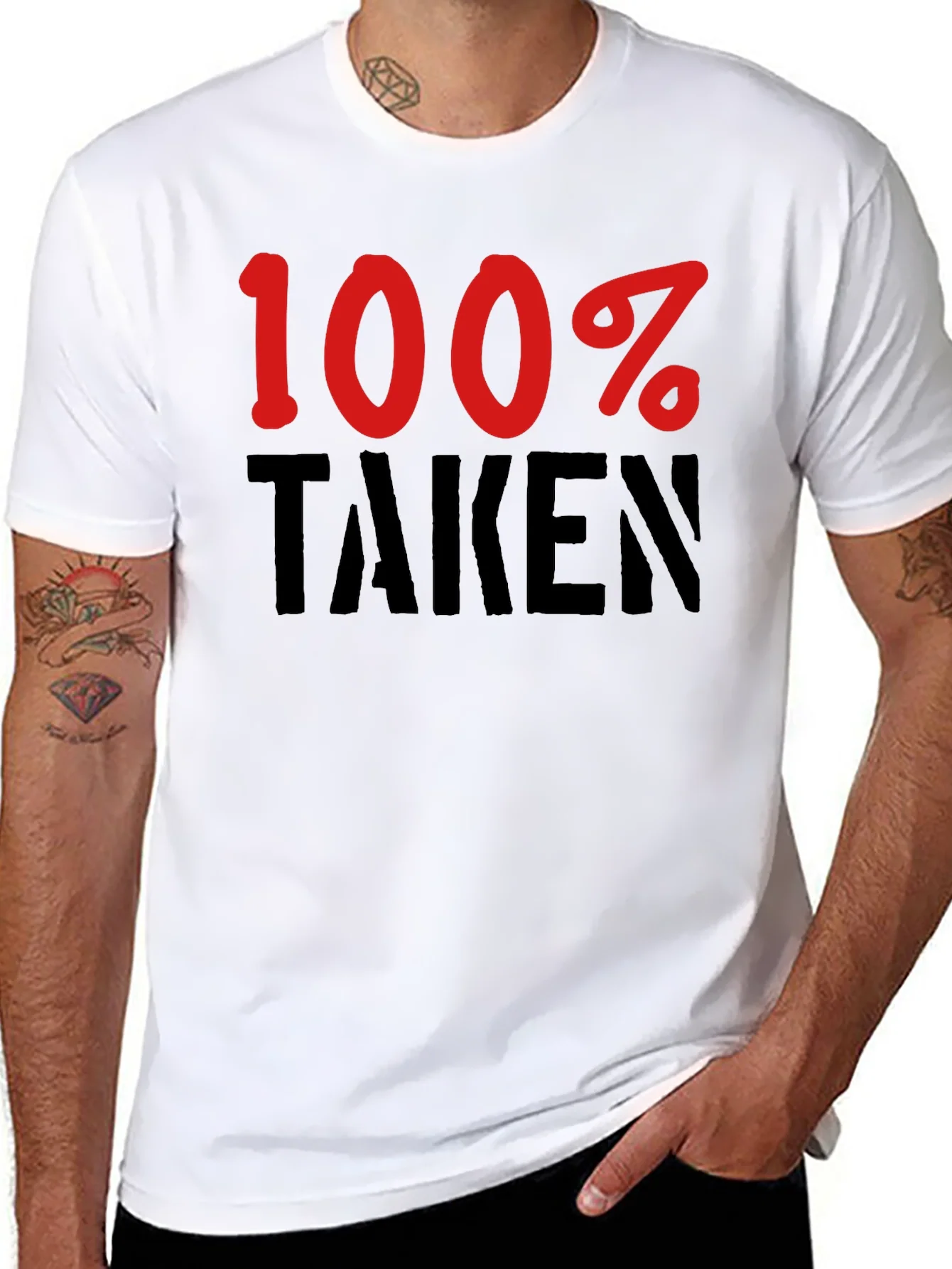 Camiseta Negra 100% Taken - Para Enamorados