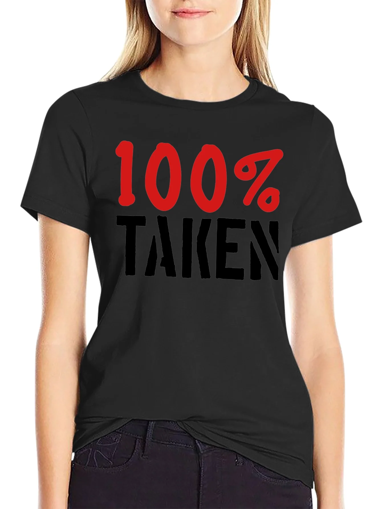 Camiseta Negra 100% Taken - Para Enamorados