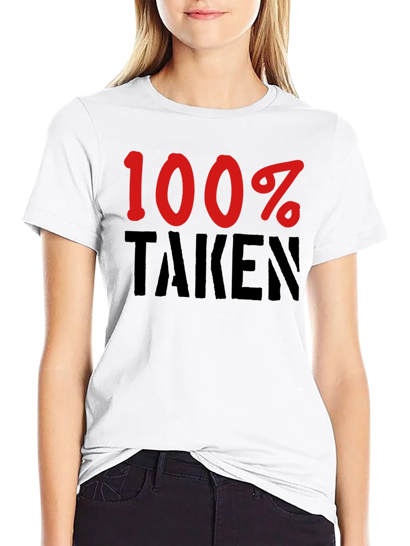 Camiseta Negra 100% Taken - Para Enamorados