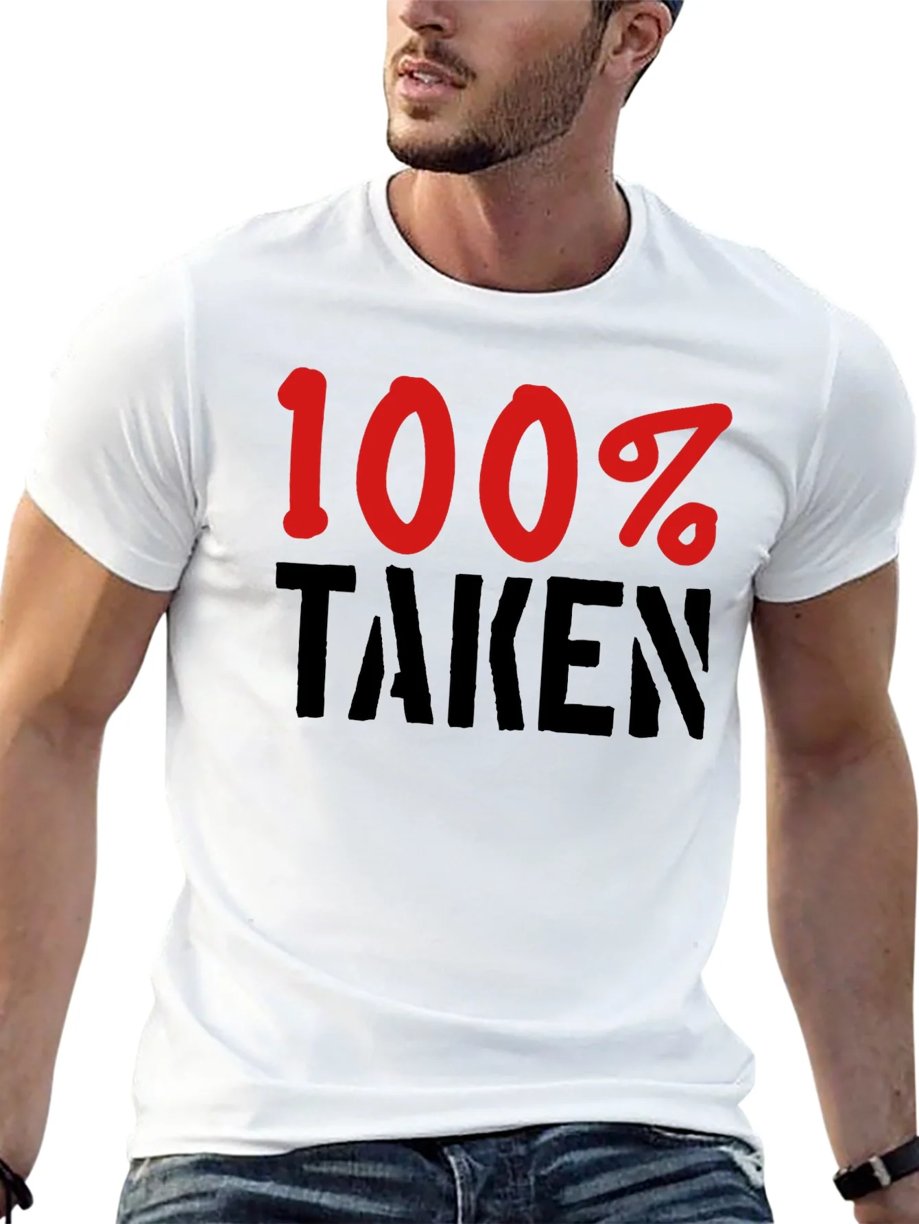 Camiseta Negra 100% Taken - Para Enamorados