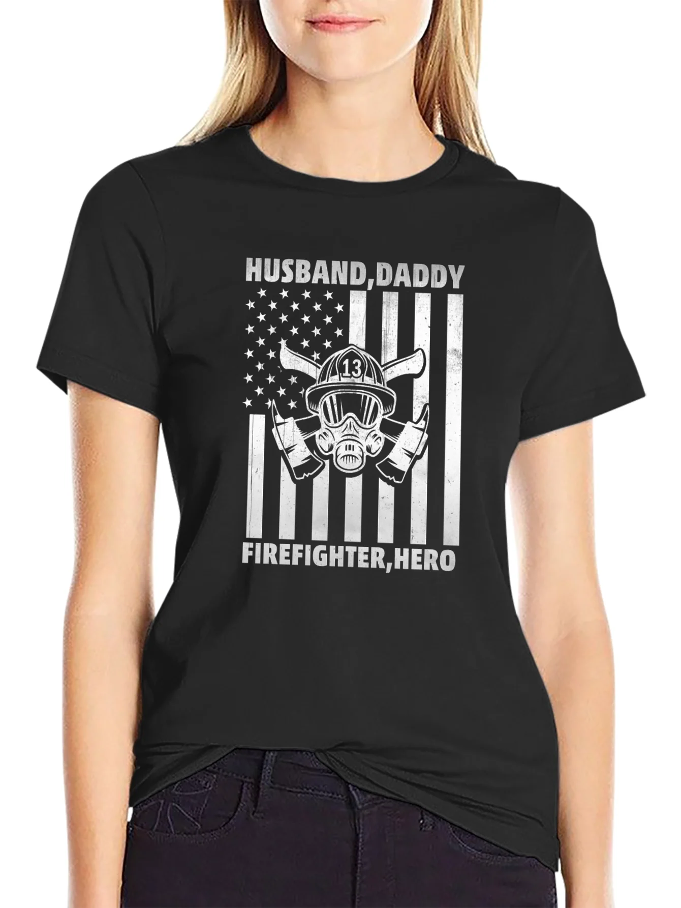 Camiseta Hombre: H¨¦roe Bombero - Pap¨¢ y Esposo
