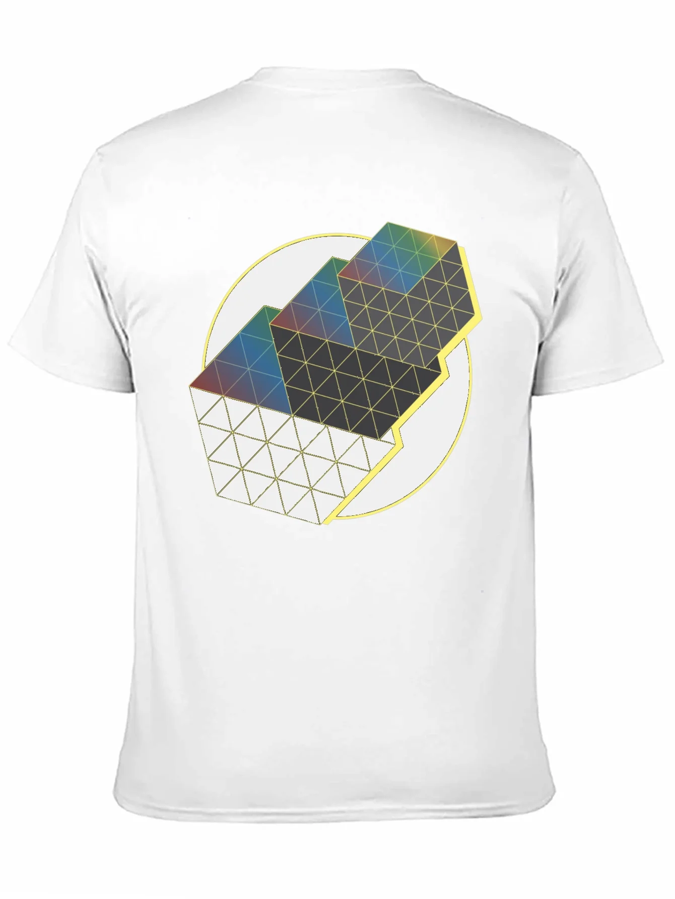 Camiseta Negra Dise?o Geom¨¦trico Abstracto