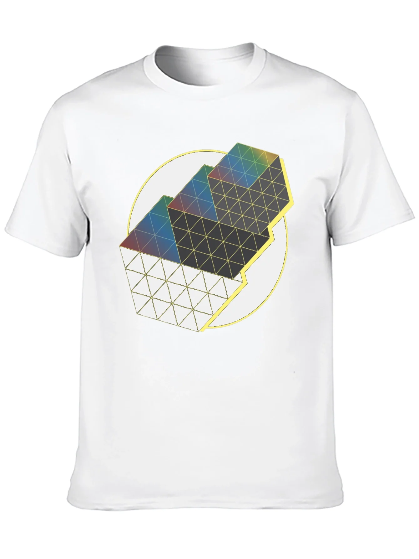 Camiseta Negra Dise?o Geom¨¦trico Abstracto