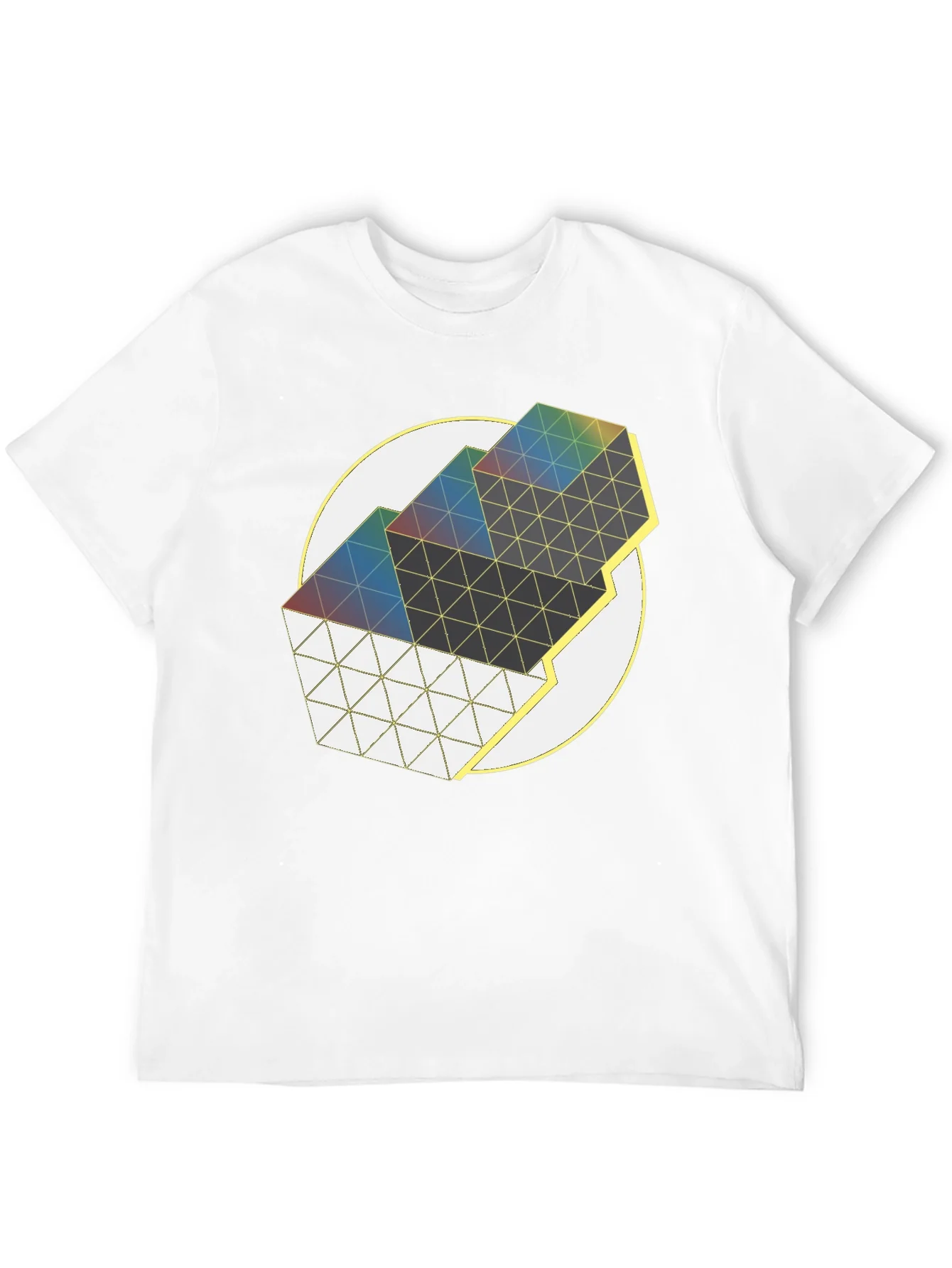 Camiseta Negra Dise?o Geom¨¦trico Abstracto