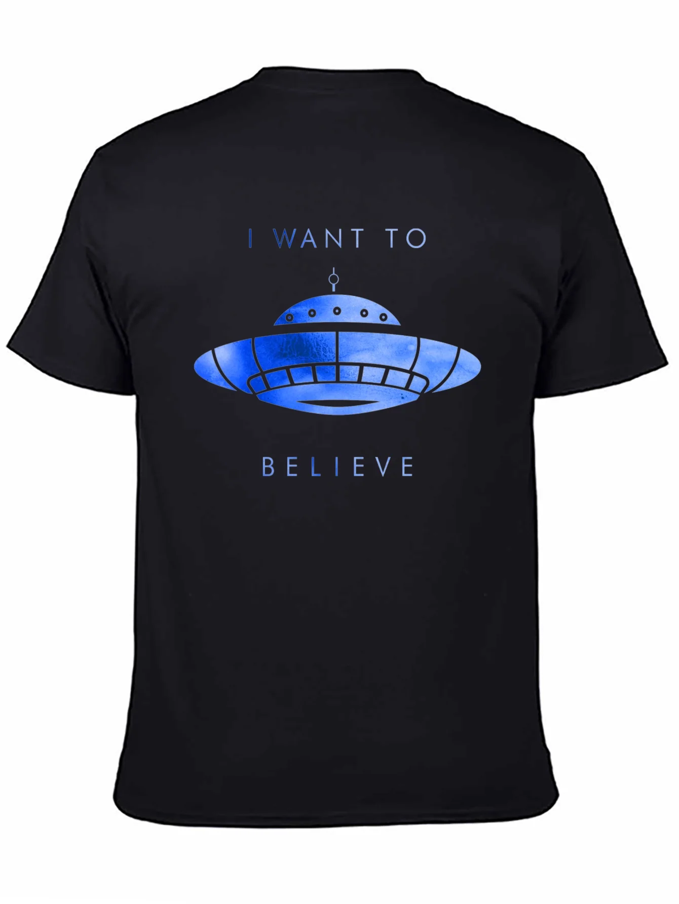 Camiseta Negra OVNI: I Want to Believe