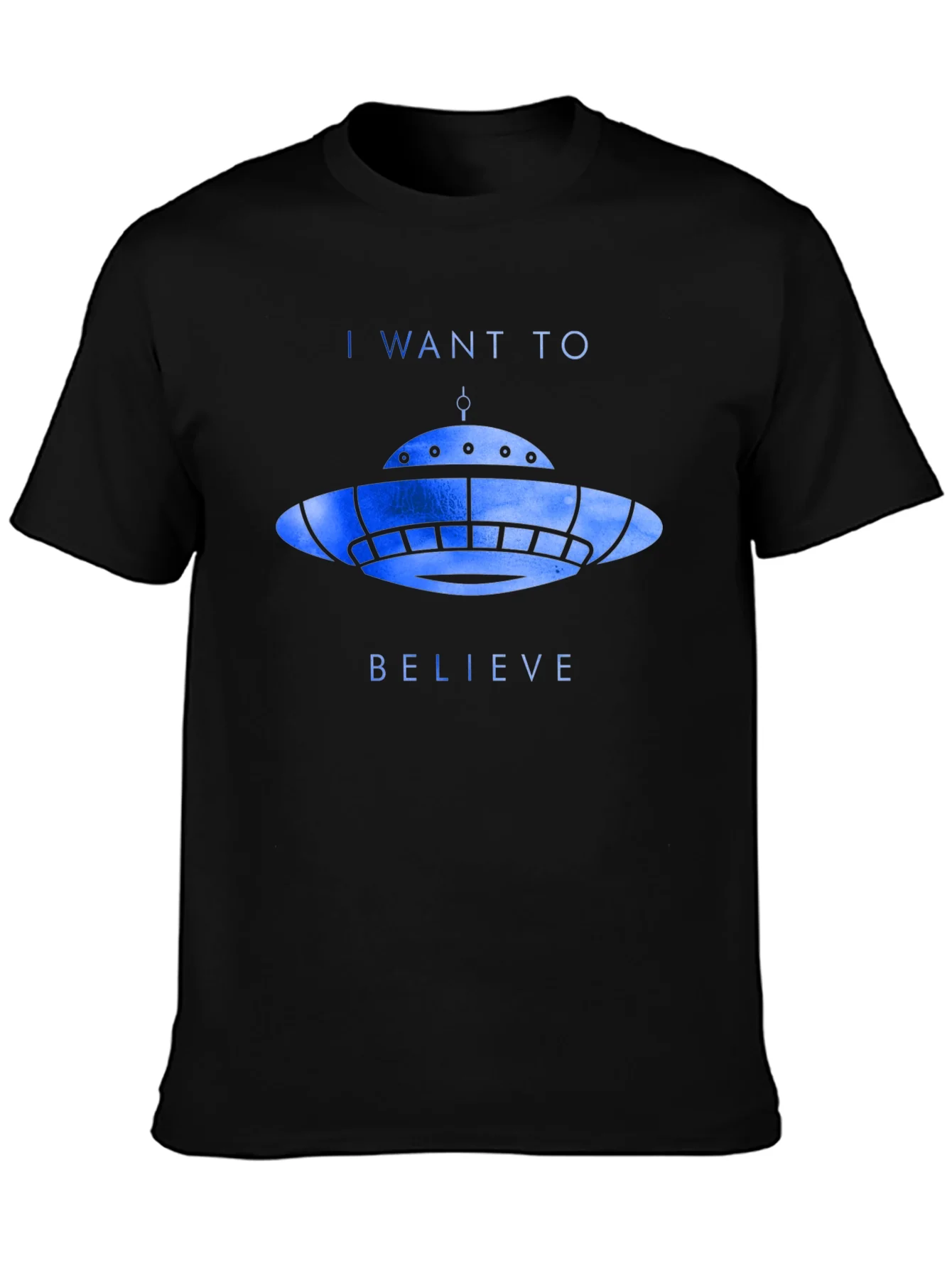 Camiseta Negra OVNI: I Want to Believe