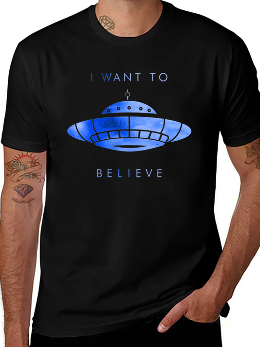 Camiseta Negra OVNI: I Want to Believe