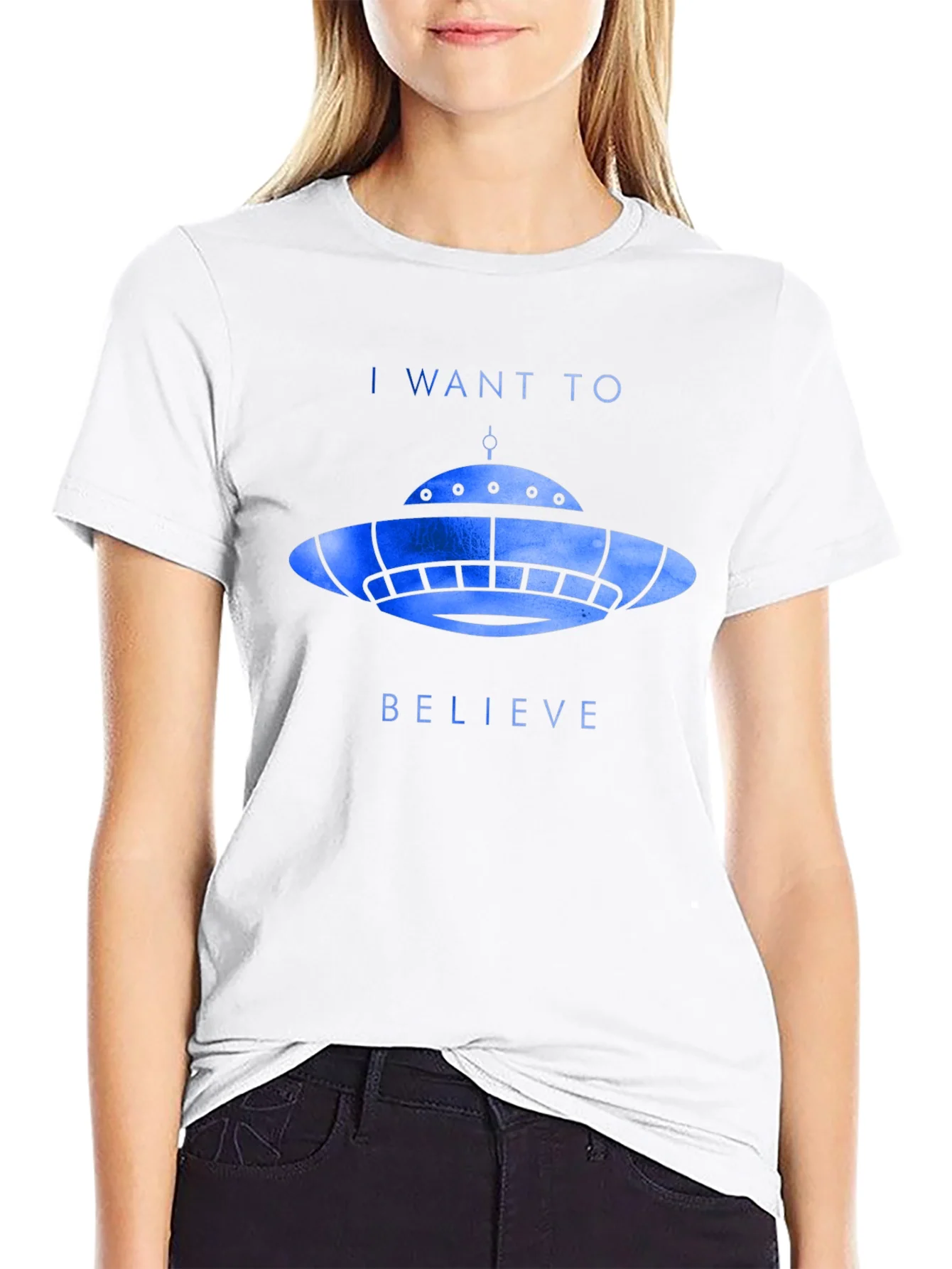 Camiseta Negra OVNI: I Want to Believe
