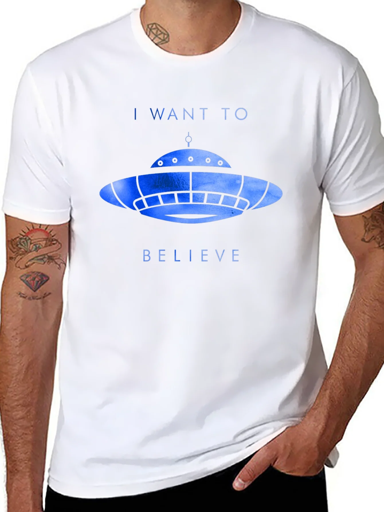 Camiseta Negra OVNI: I Want to Believe