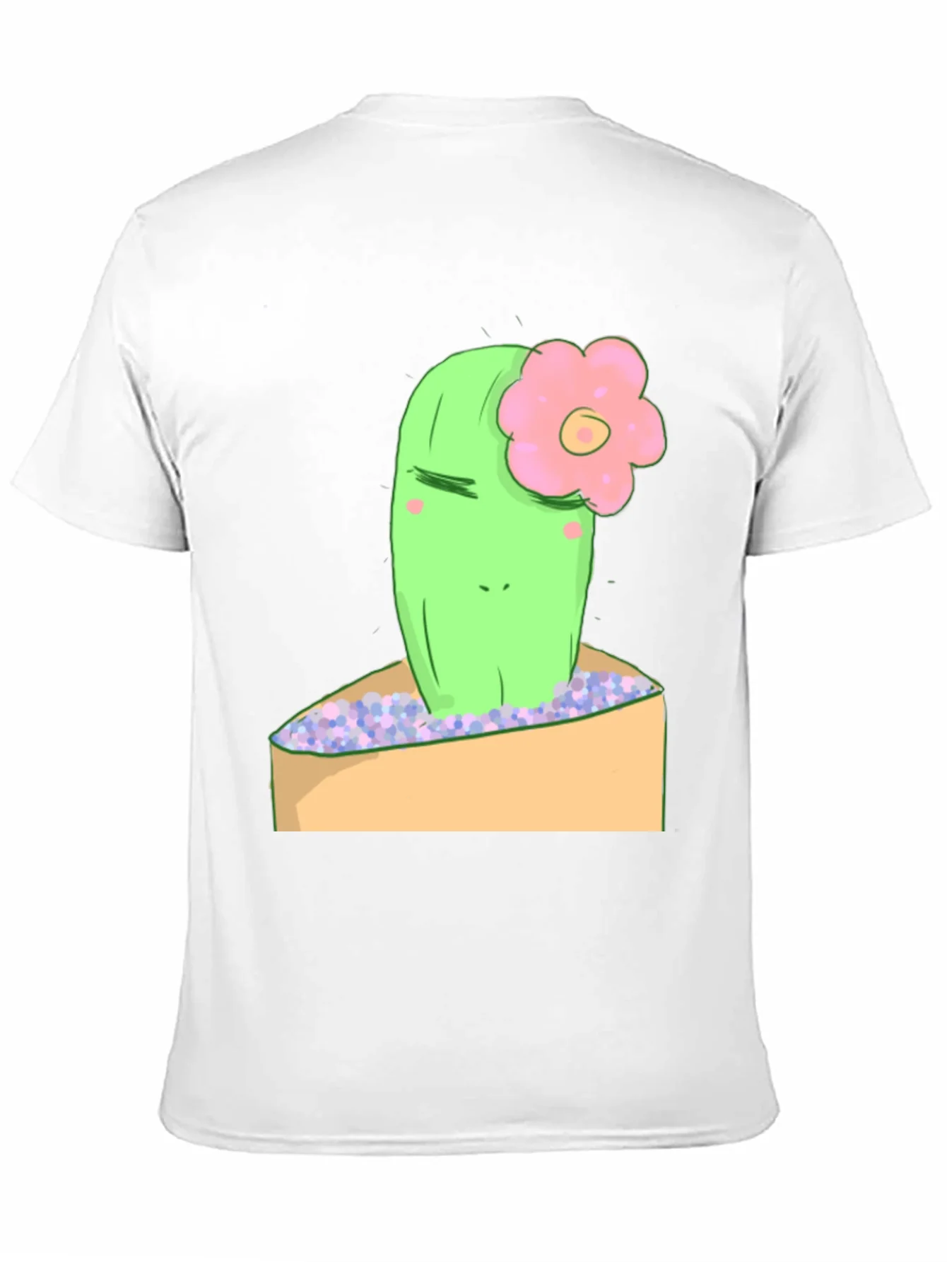 Camiseta Negra con Dise?o de Cactus Tierno