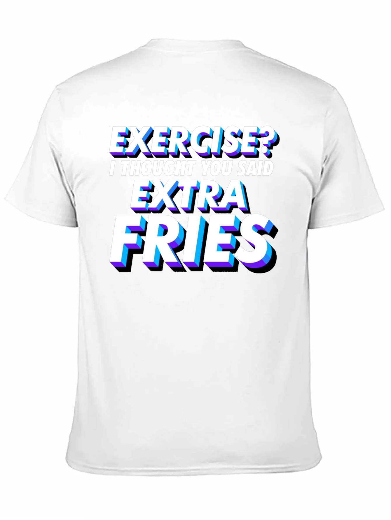 Camiseta Negra con Frase Divertida Extra Fries