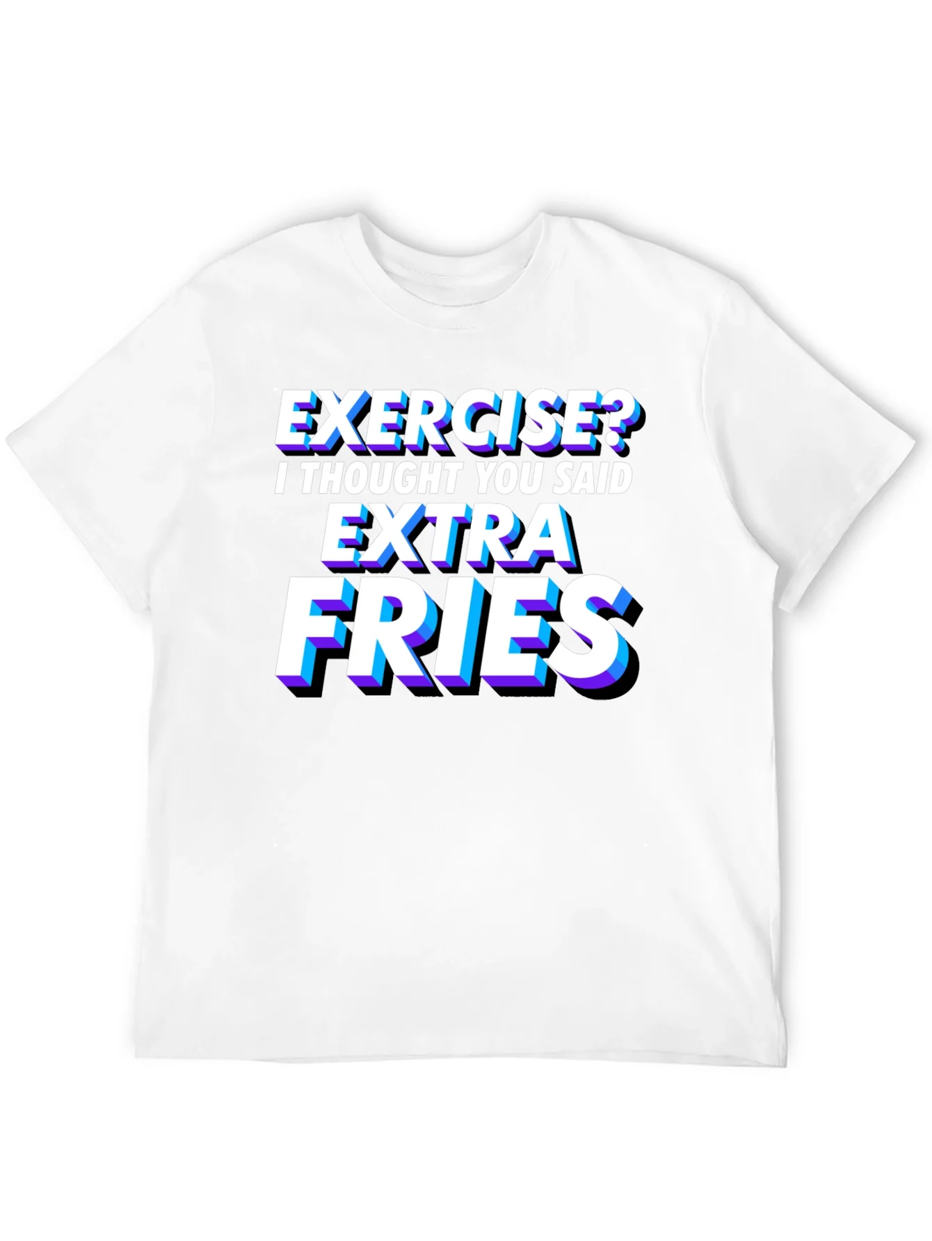 Camiseta Negra con Frase Divertida Extra Fries