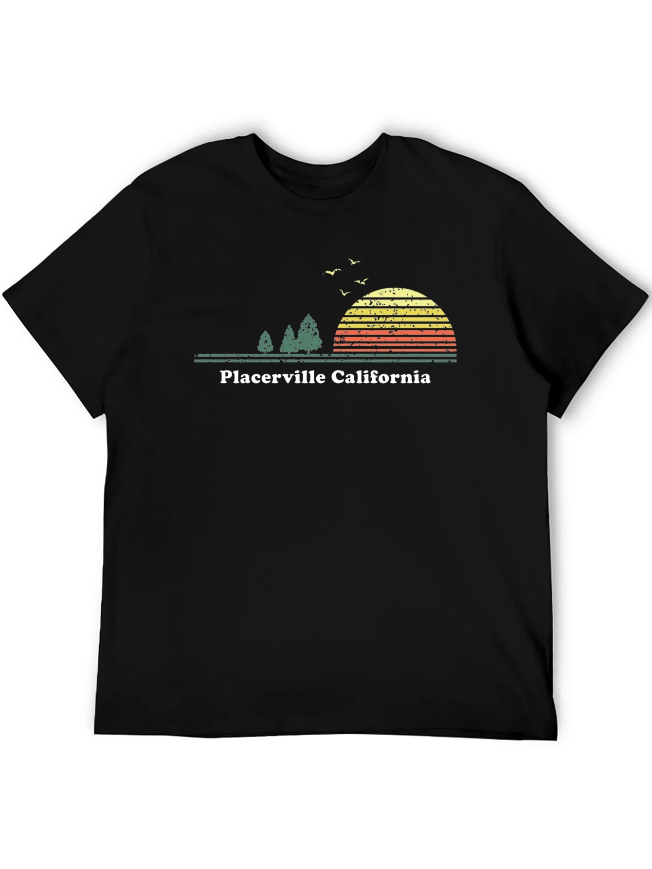 Camiseta Negra Retro Placer. California