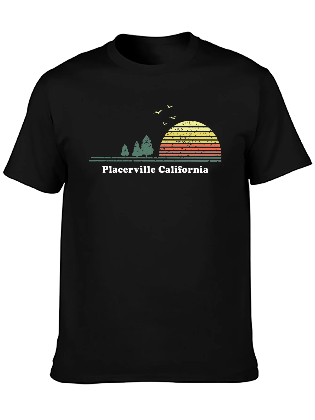 Camiseta Negra Retro Placer. California