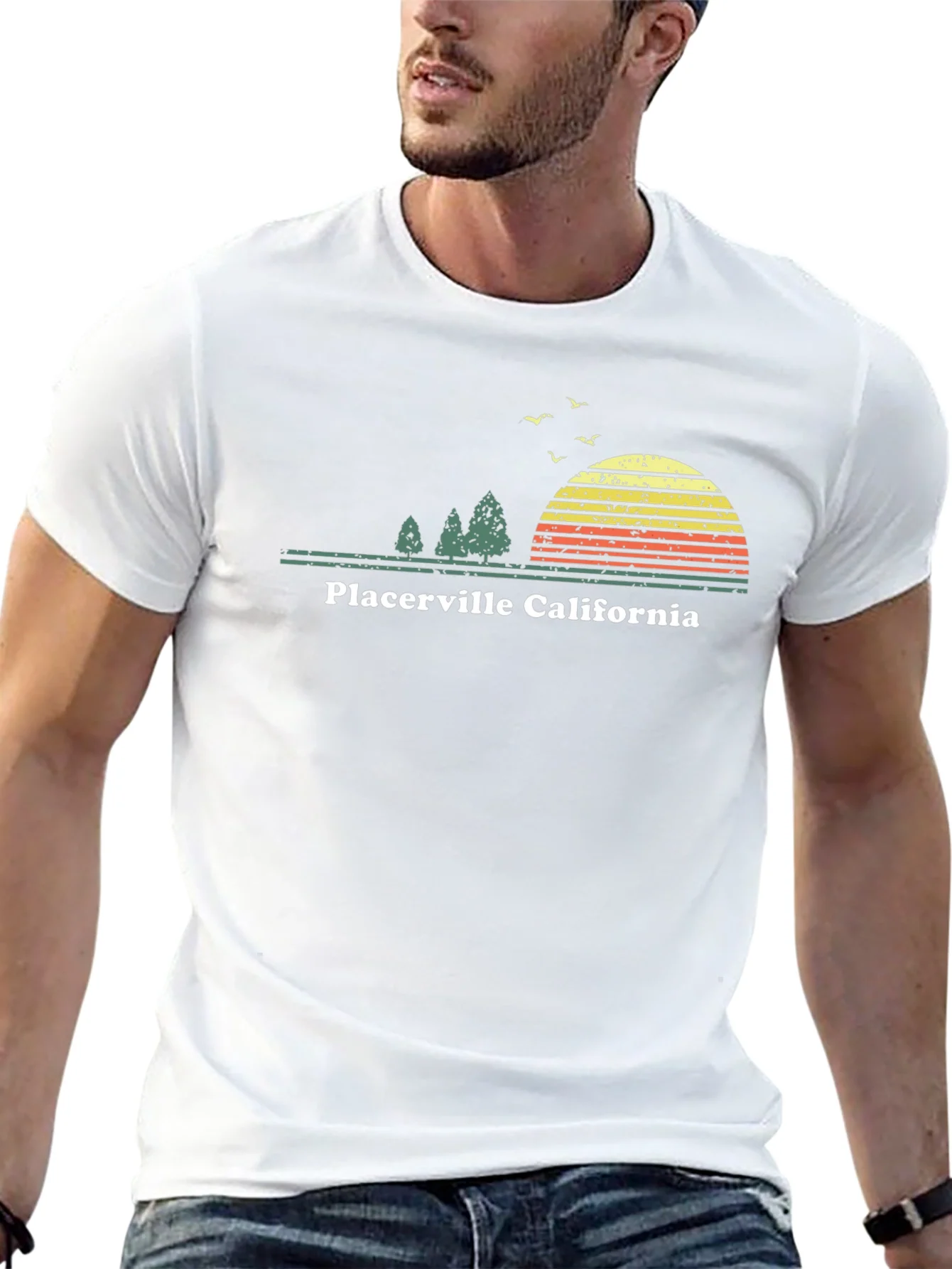 Camiseta Negra Retro Placer. California