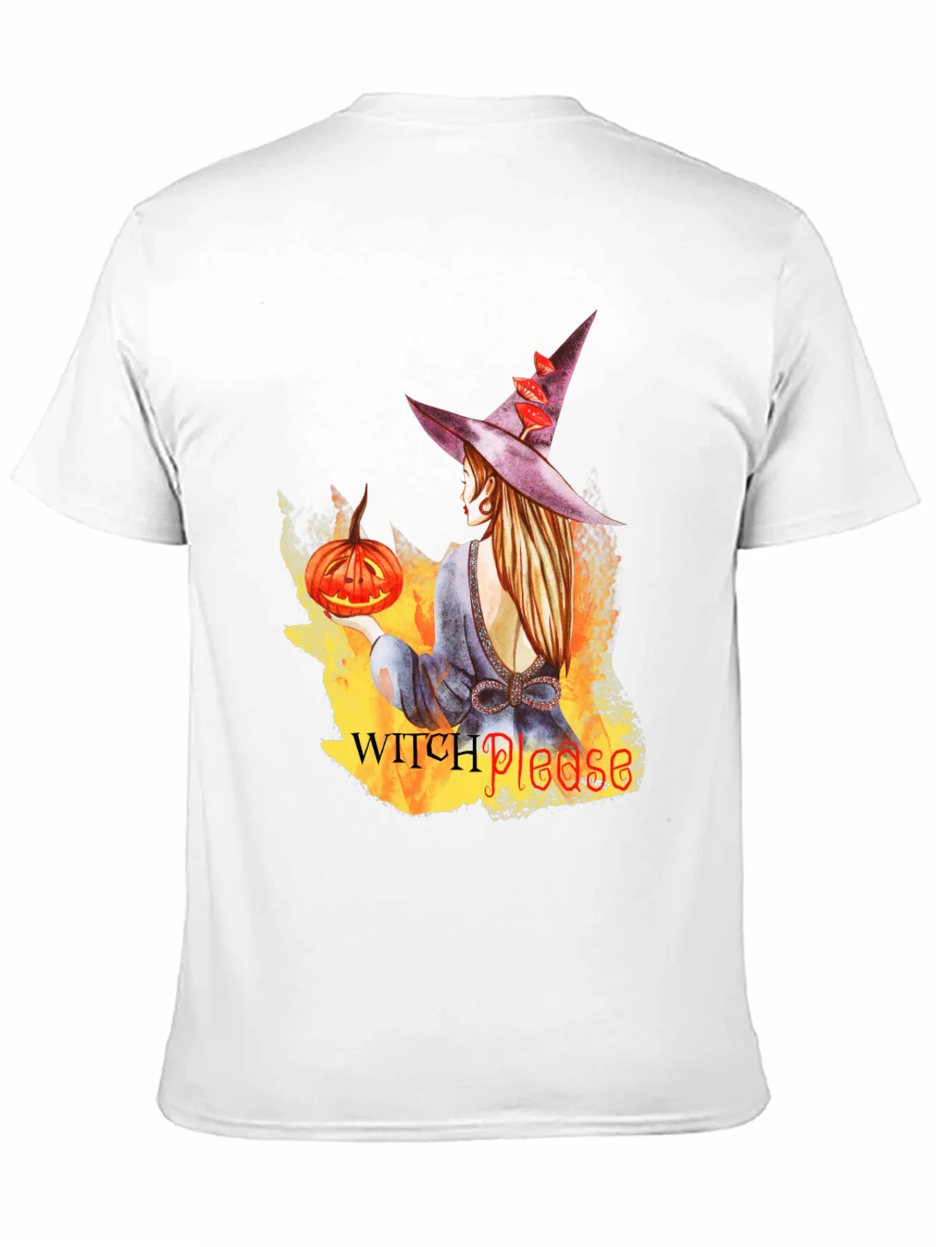 Camiseta Negra con Dise?o de Bruja Halloween