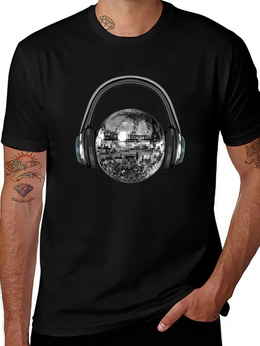 Rebbecca Disco Ball Headphones Graphic Tee - Party Ready!