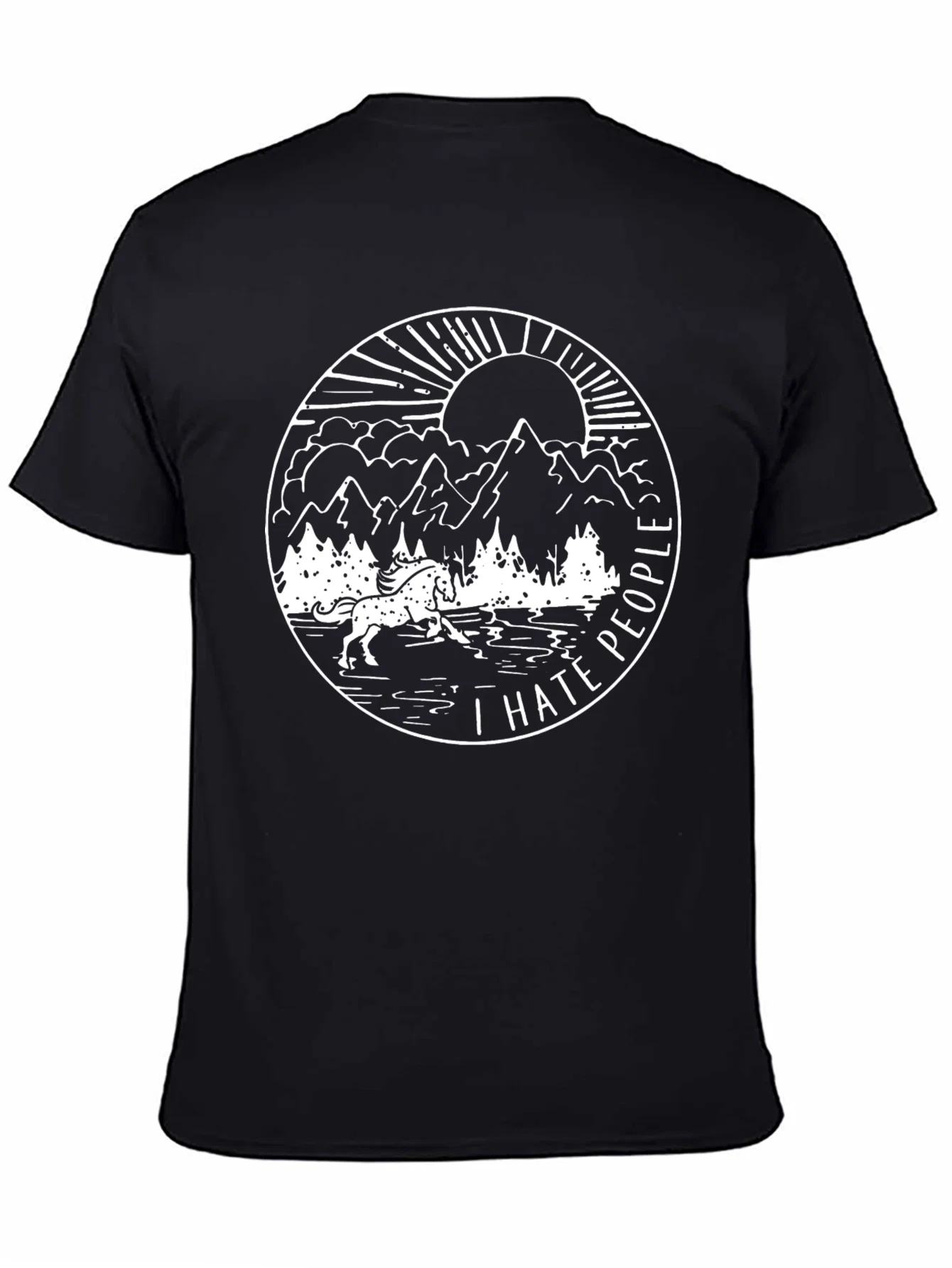 Rebbecca I Hate People Horse T-Shirt