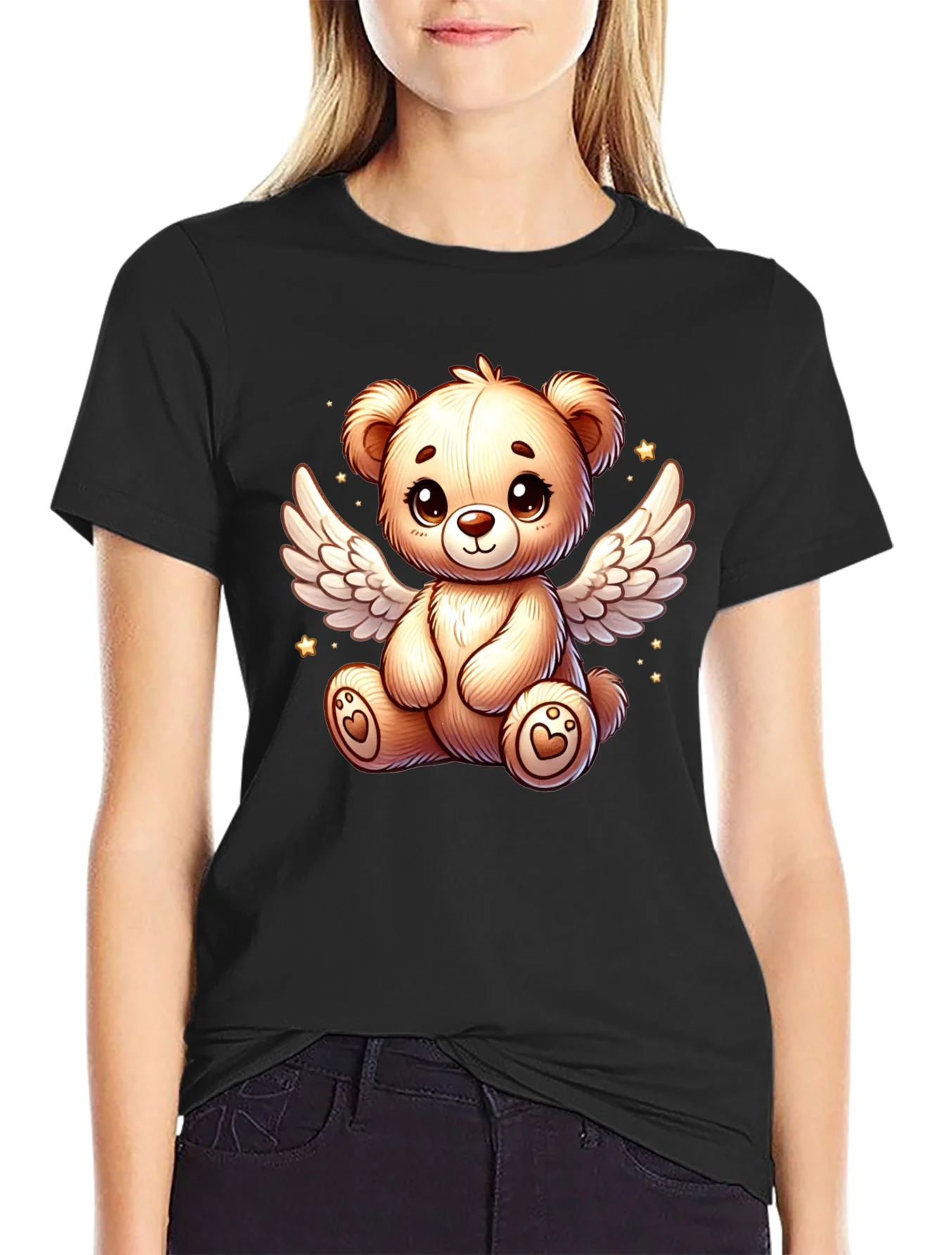 Rebbecca Angel Teddy Bear Black T-Shirt