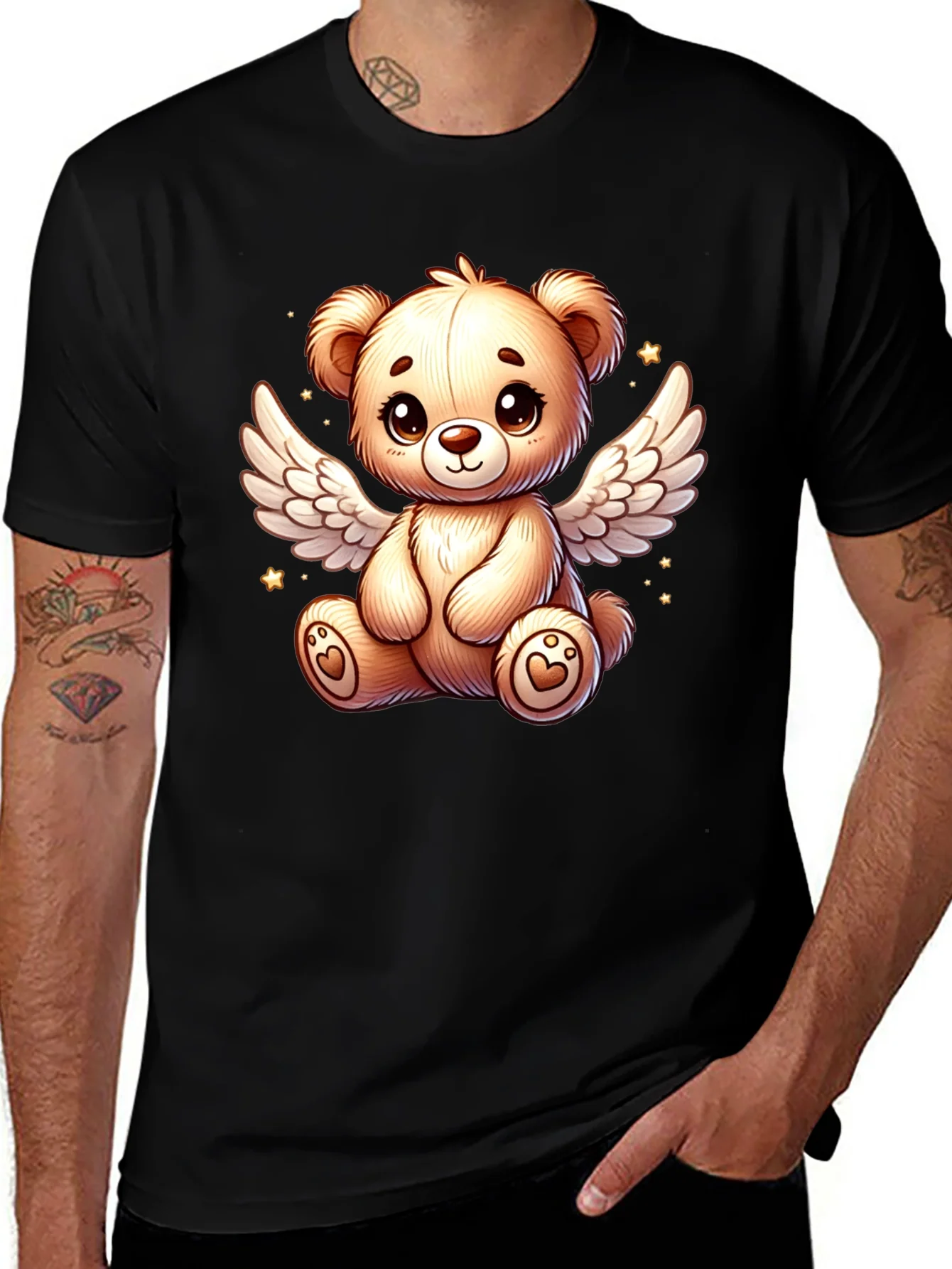 Rebbecca Angel Teddy Bear Black T-Shirt