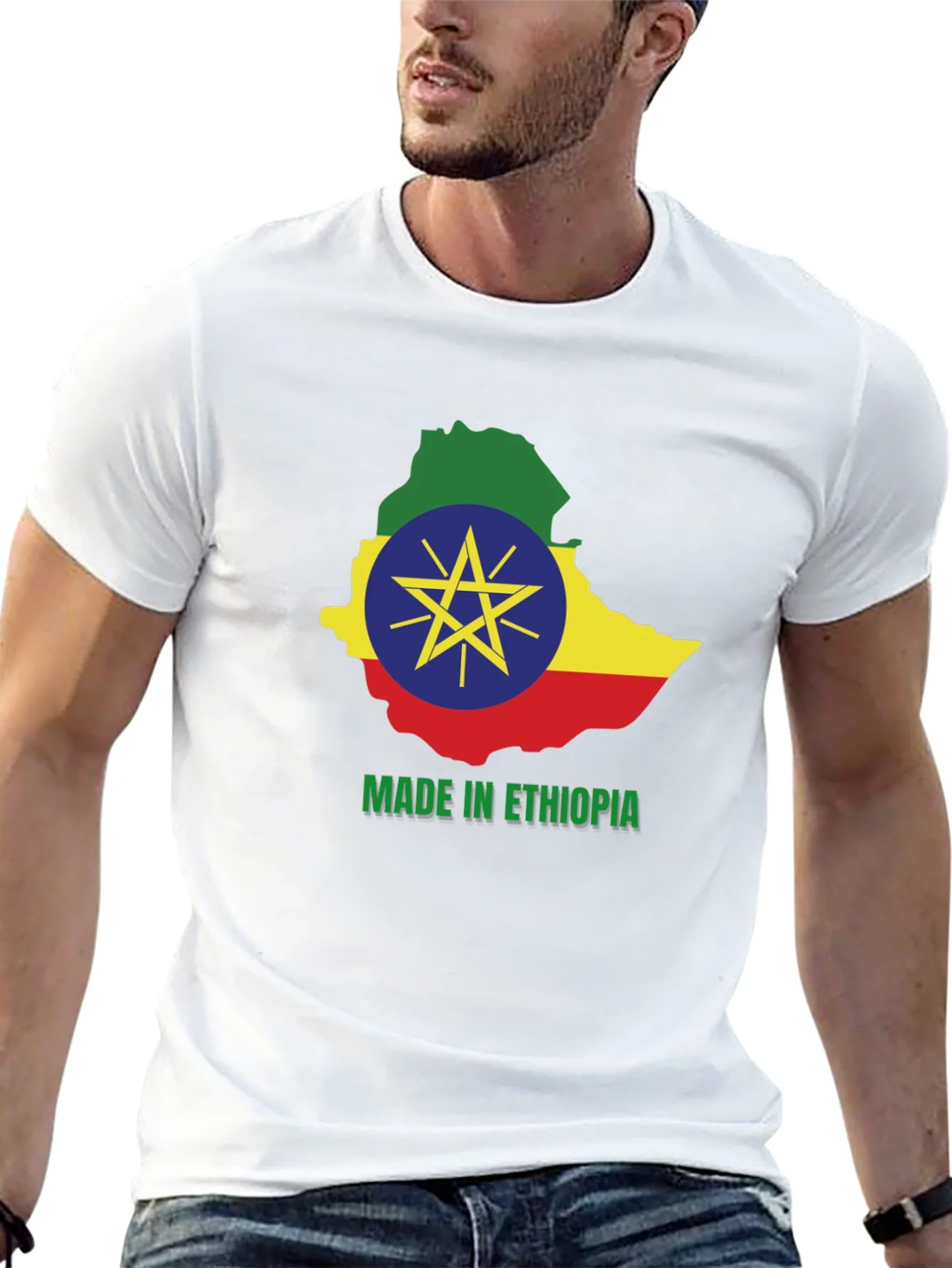 Camiseta Etiop¨ªa Mapa Bandera