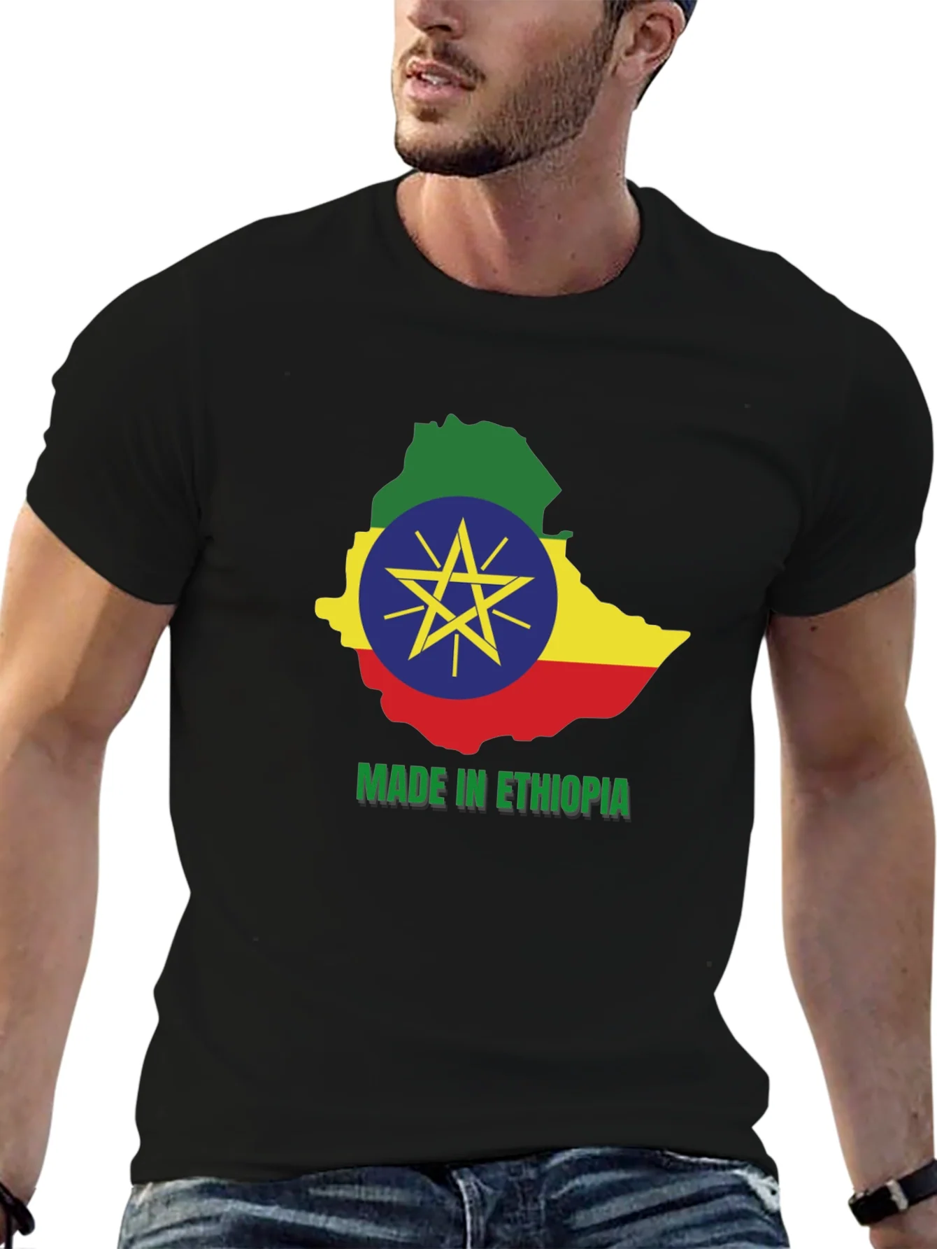 Camiseta Etiop¨ªa Mapa Bandera