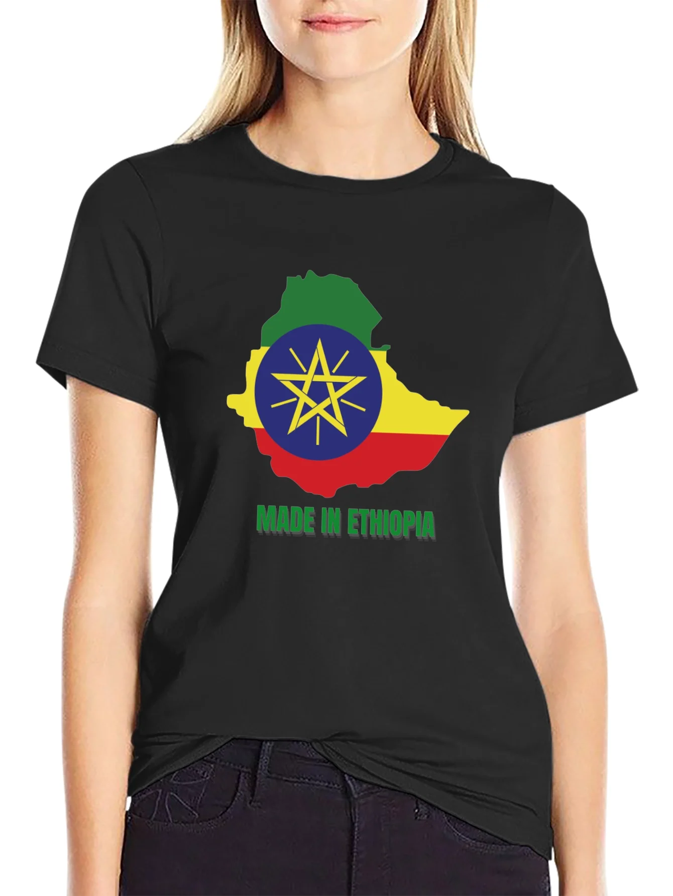 Camiseta Etiop¨ªa Mapa Bandera