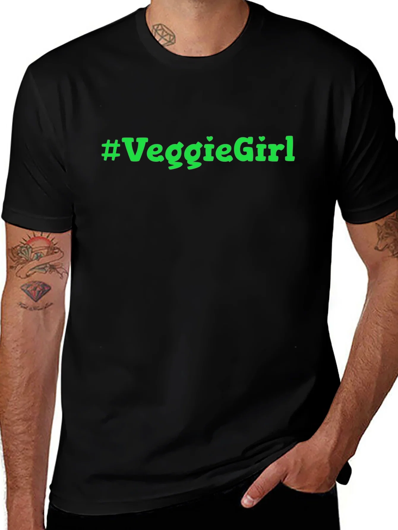 Rebbecca Veggie Girl T-Shirt - Black Cotton Tee