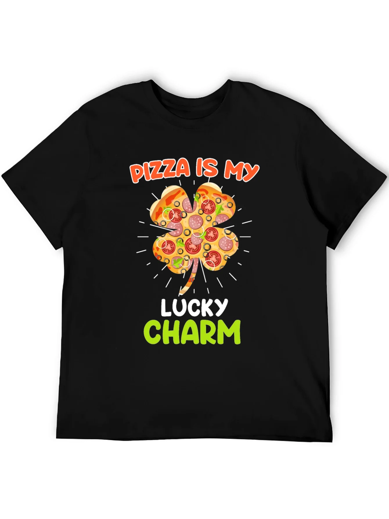 Rebbecca Pizza Lucky Charm St. Patricks Day Graphic Tee
