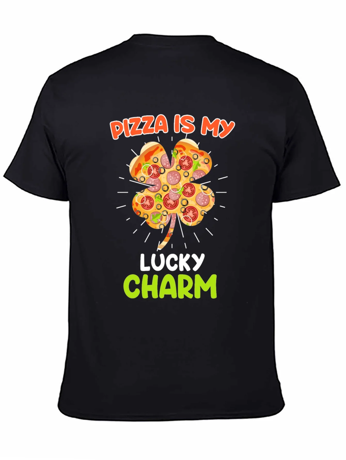 Rebbecca Pizza Lucky Charm St. Patricks Day Graphic Tee