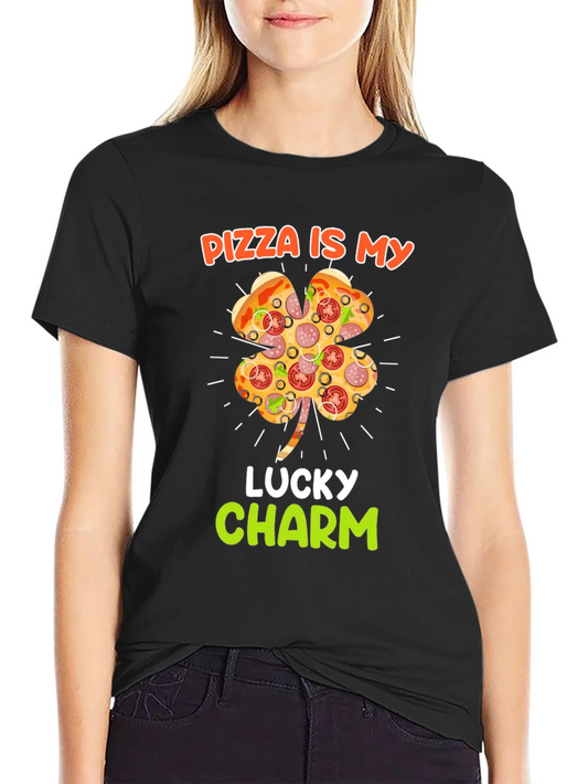 Rebbecca Pizza Lucky Charm St. Patricks Day Graphic Tee