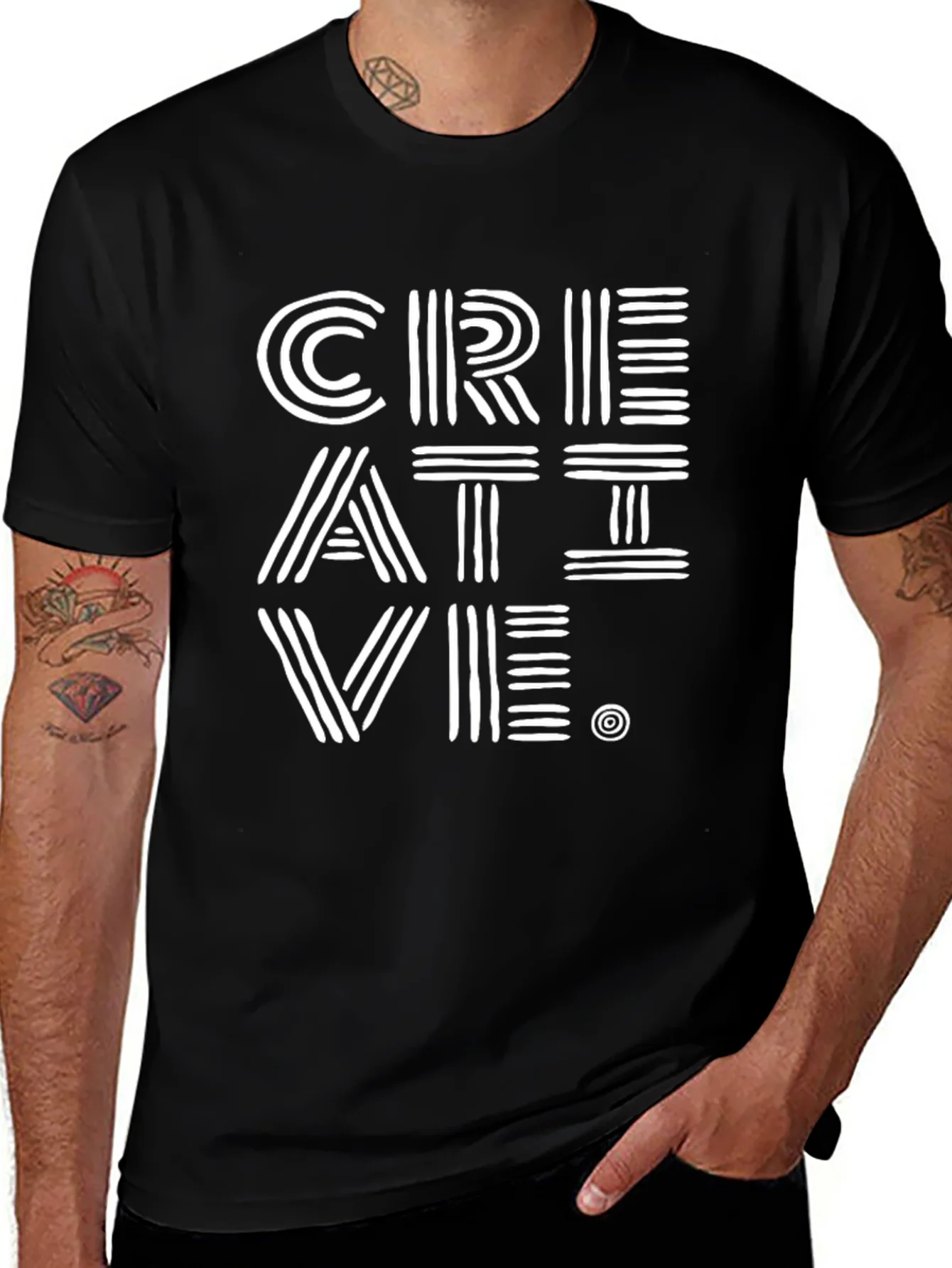 Rebbecca Creative Graphic Print Black T-Shirt