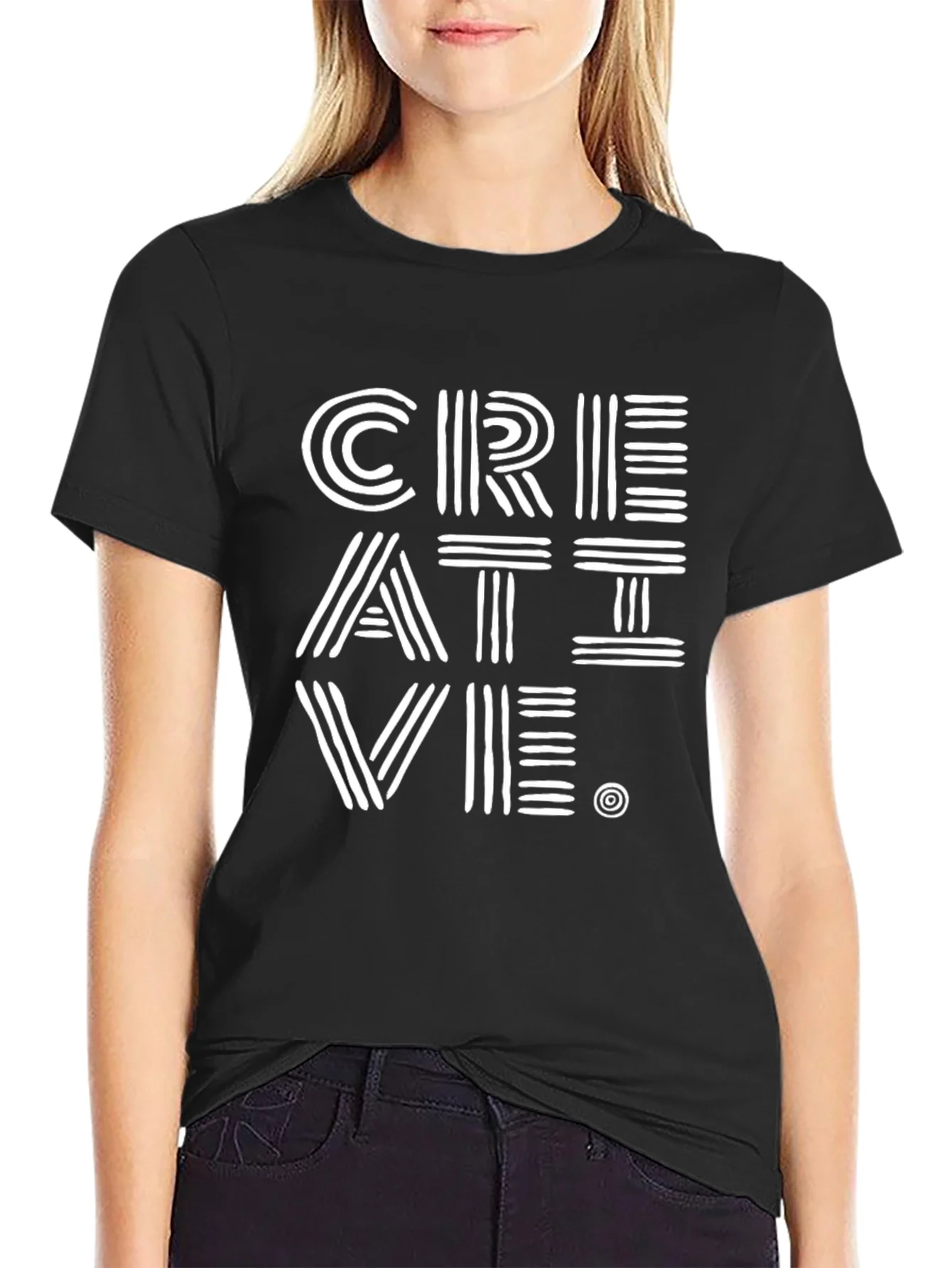 Rebbecca Creative Graphic Print Black T-Shirt