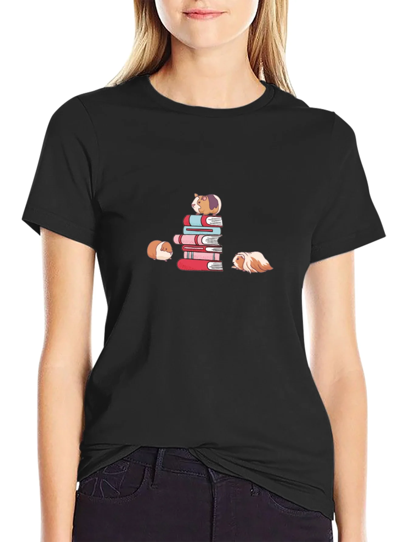 Rebbecca Guinea Pig Books T-Shirt - Cute & Comfy!