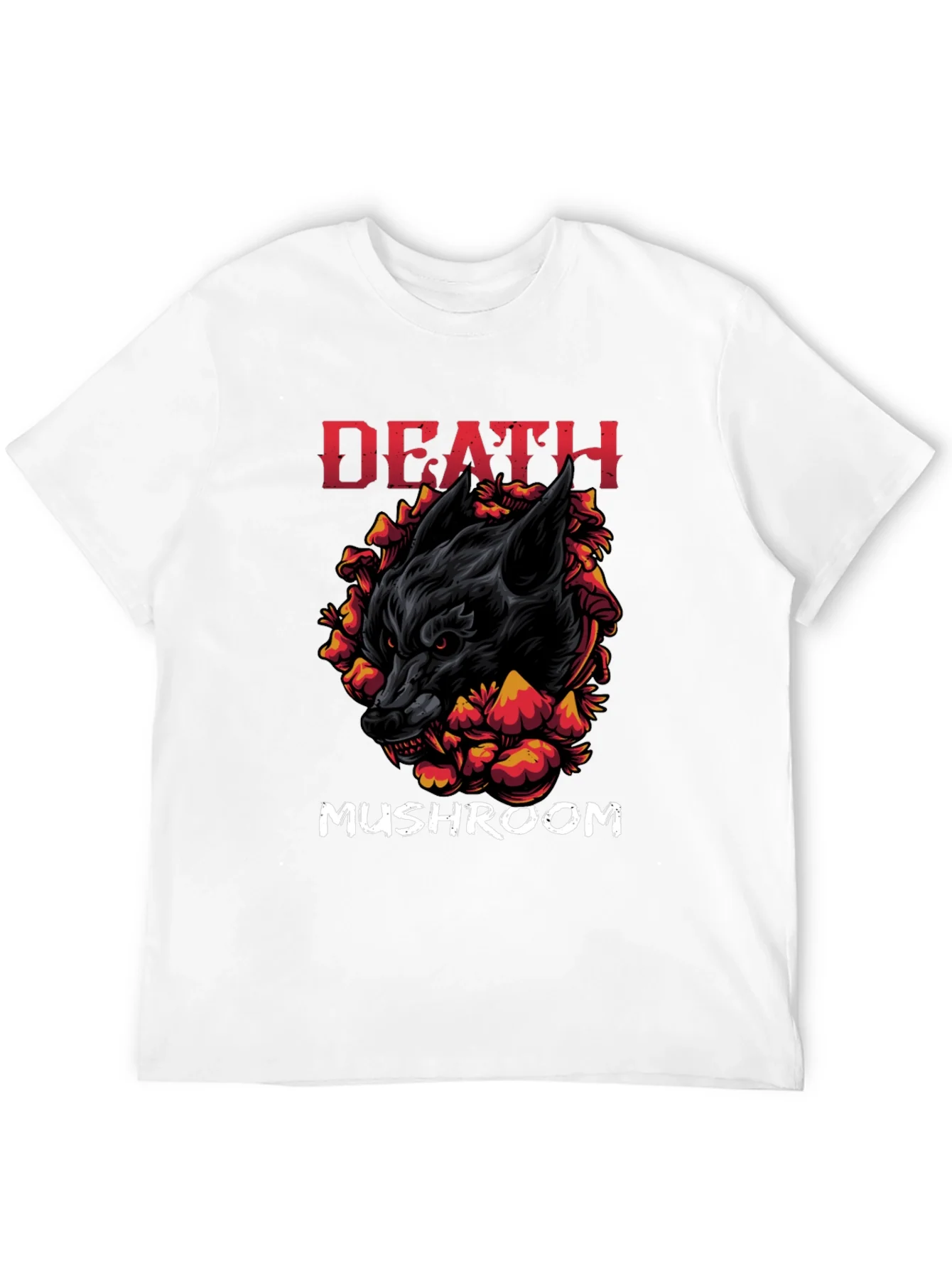 Camiseta Negra: Lobo Setas y la Muerte