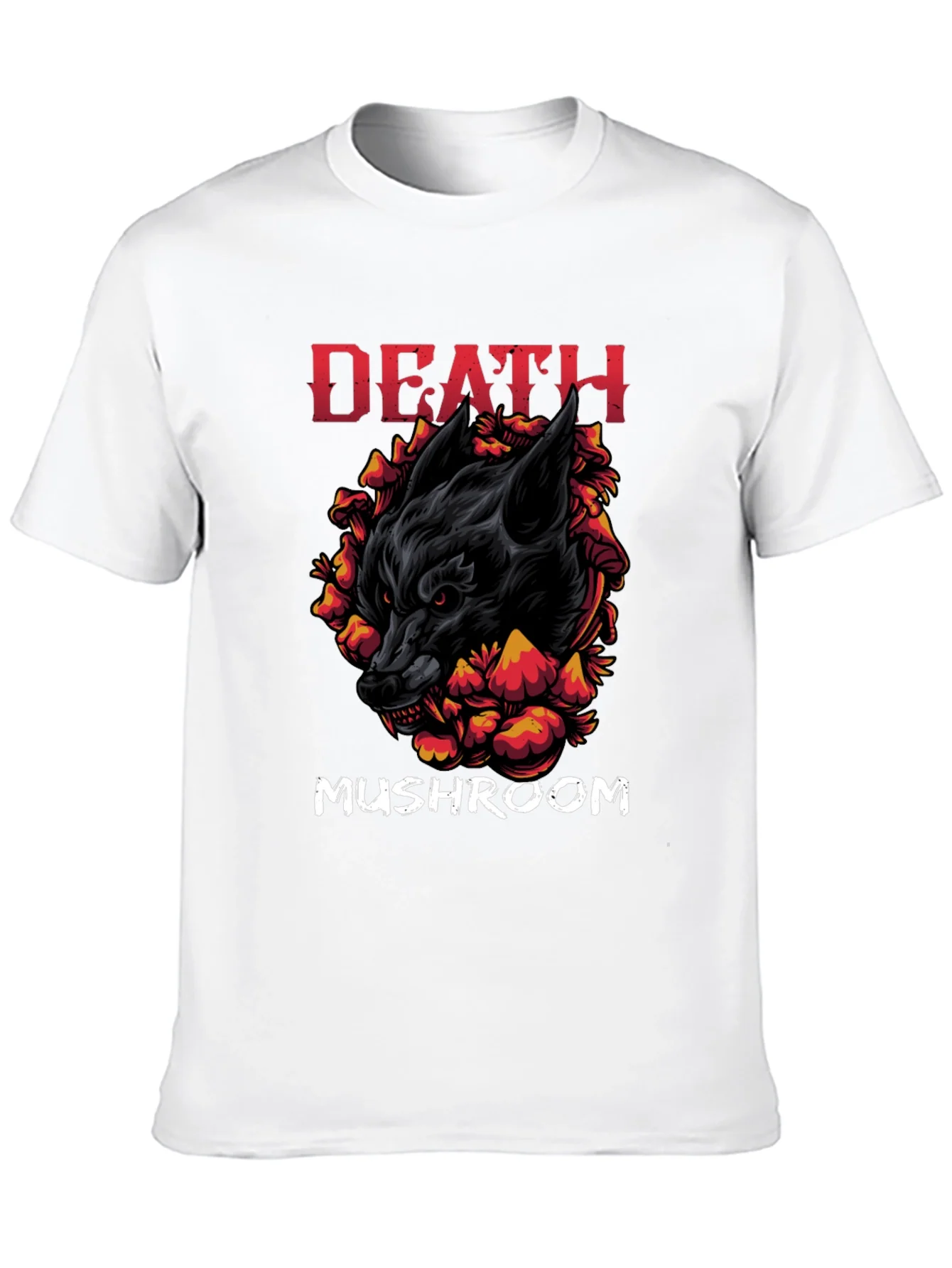 Camiseta Negra: Lobo Setas y la Muerte
