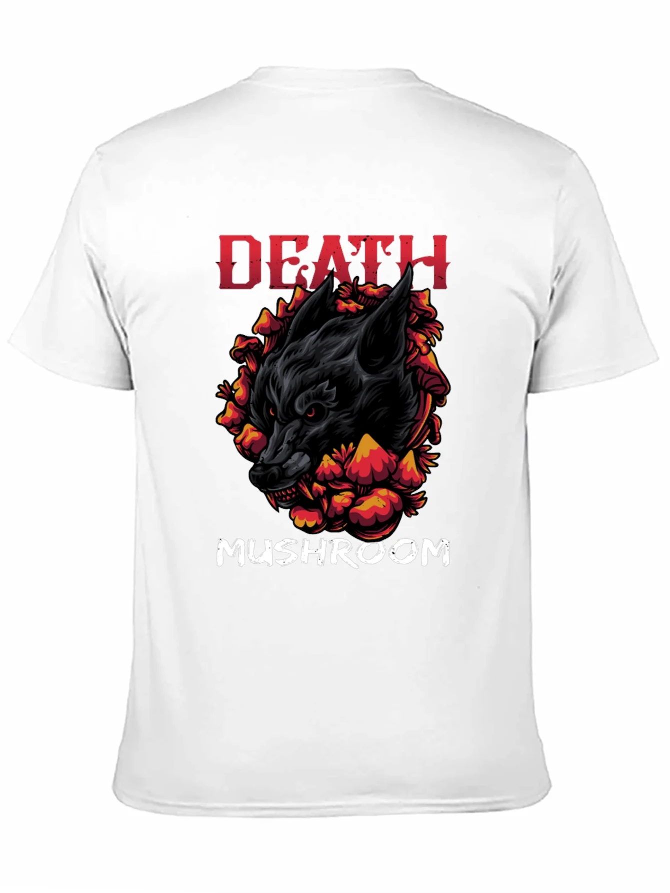 Camiseta Negra: Lobo Setas y la Muerte