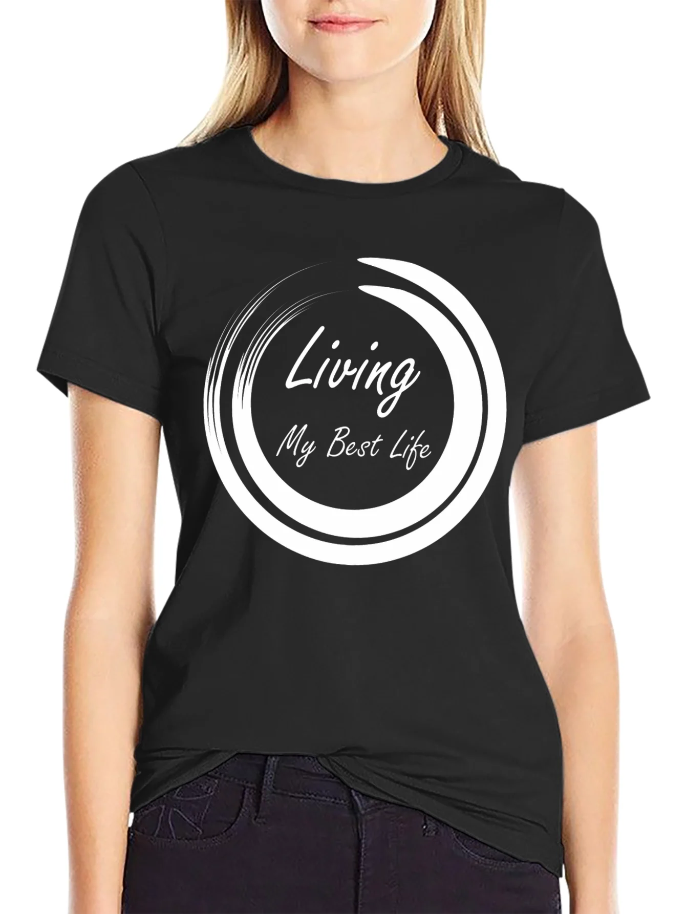 Rebbecca Living My Best Life - Black Graphic Tee