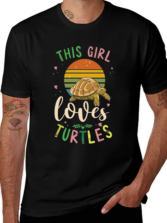 Camiseta Negra A Esta Chica Le Encantan Las Tortugas