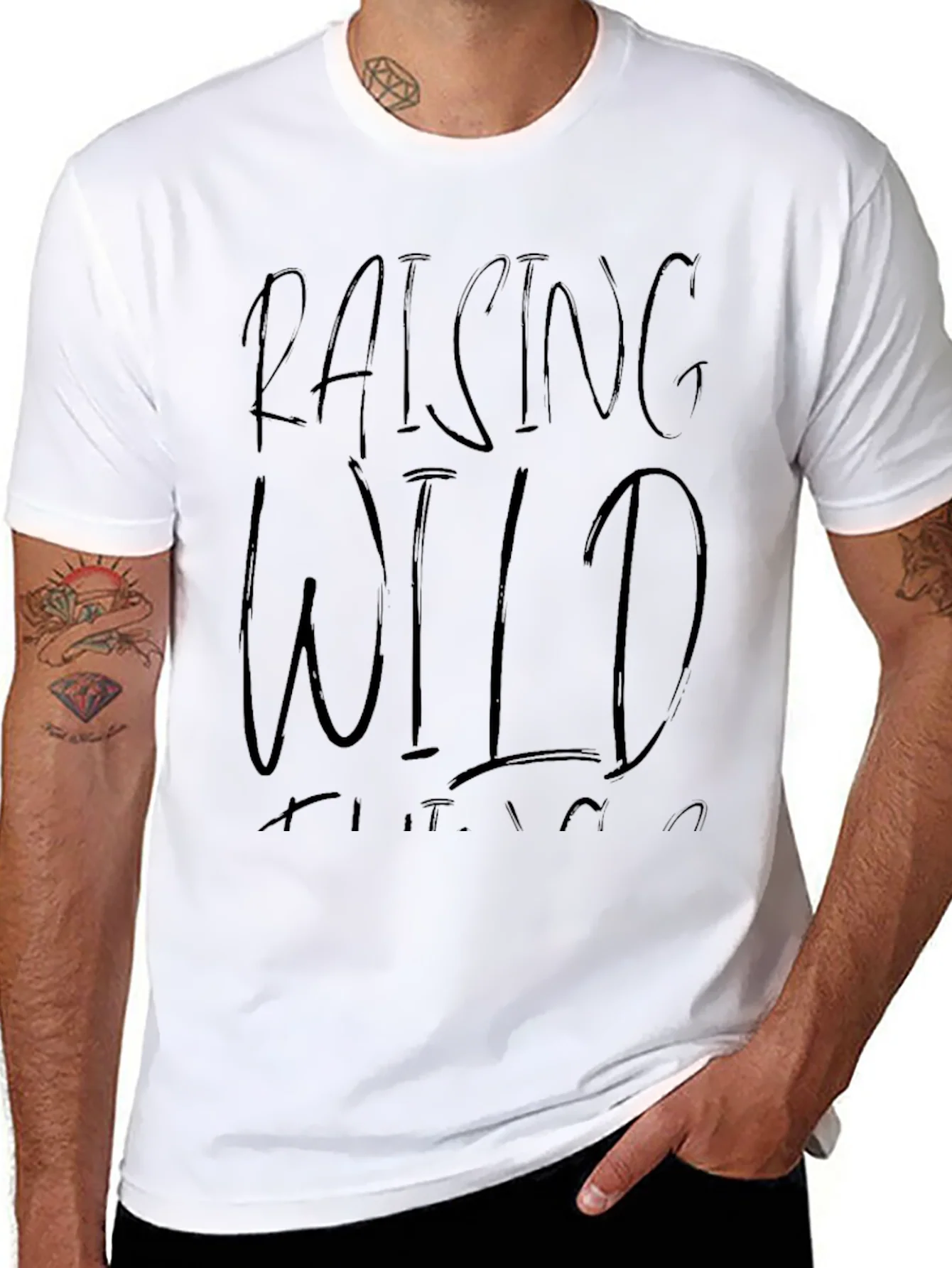 Rebbecca Raising Wild Things Black Graphic Tee