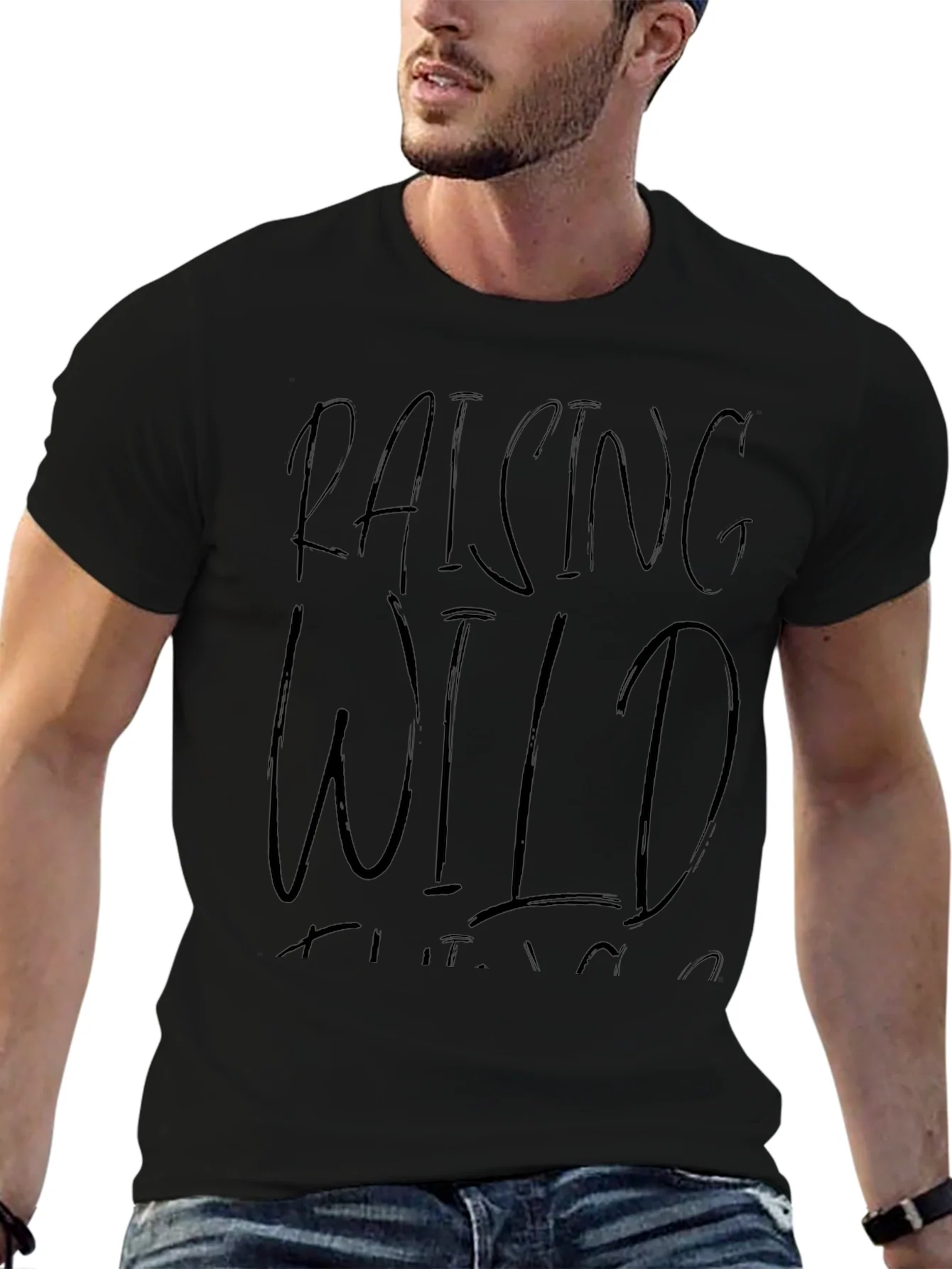 Rebbecca Raising Wild Things Black Graphic Tee
