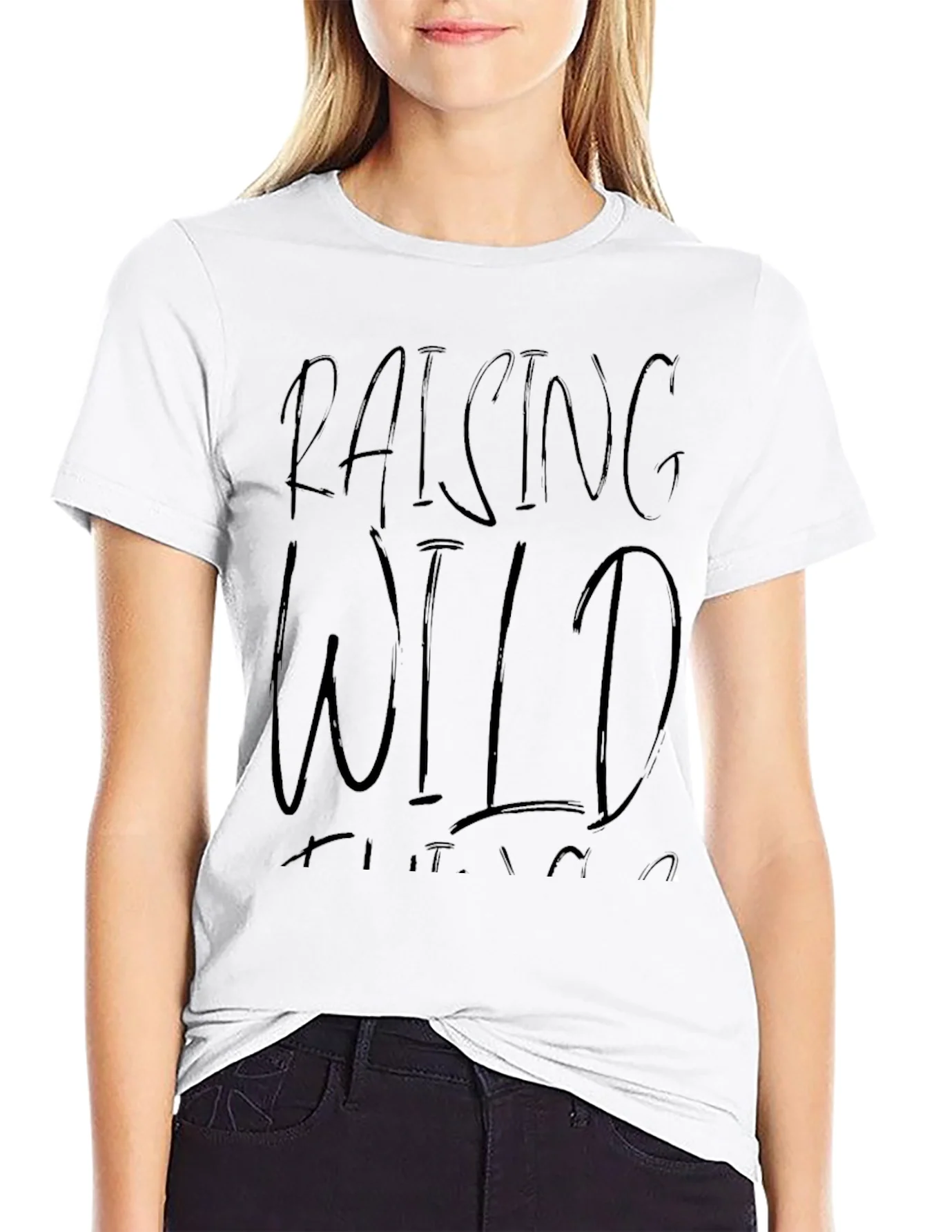 Rebbecca Raising Wild Things Black Graphic Tee