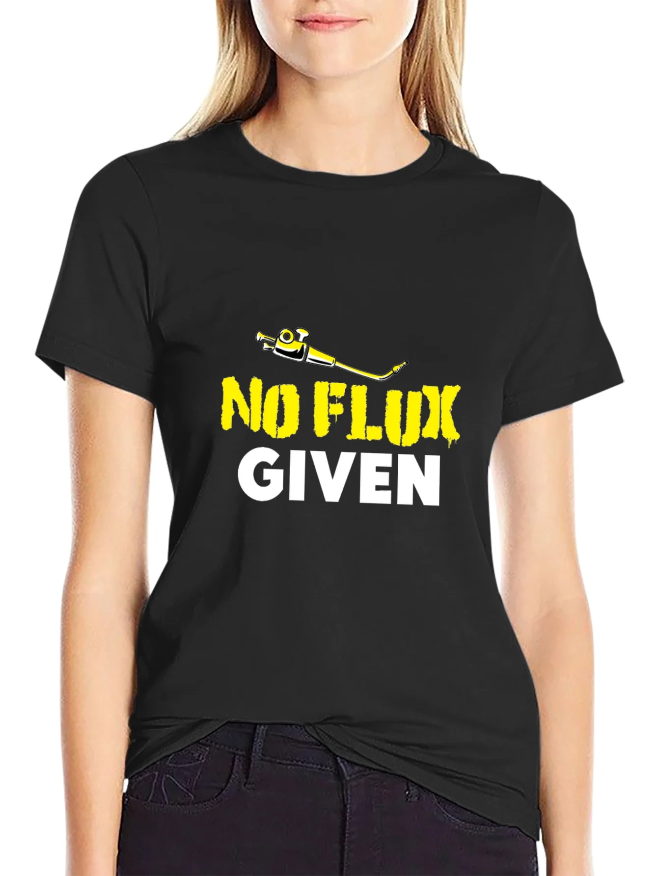 Rebbecca No Flux Given Mens Black T-Shirt