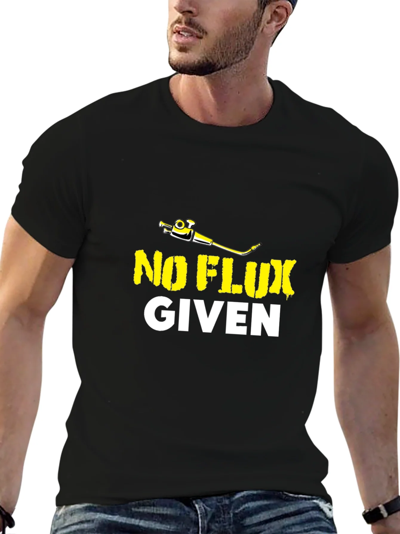Rebbecca No Flux Given Mens Black T-Shirt