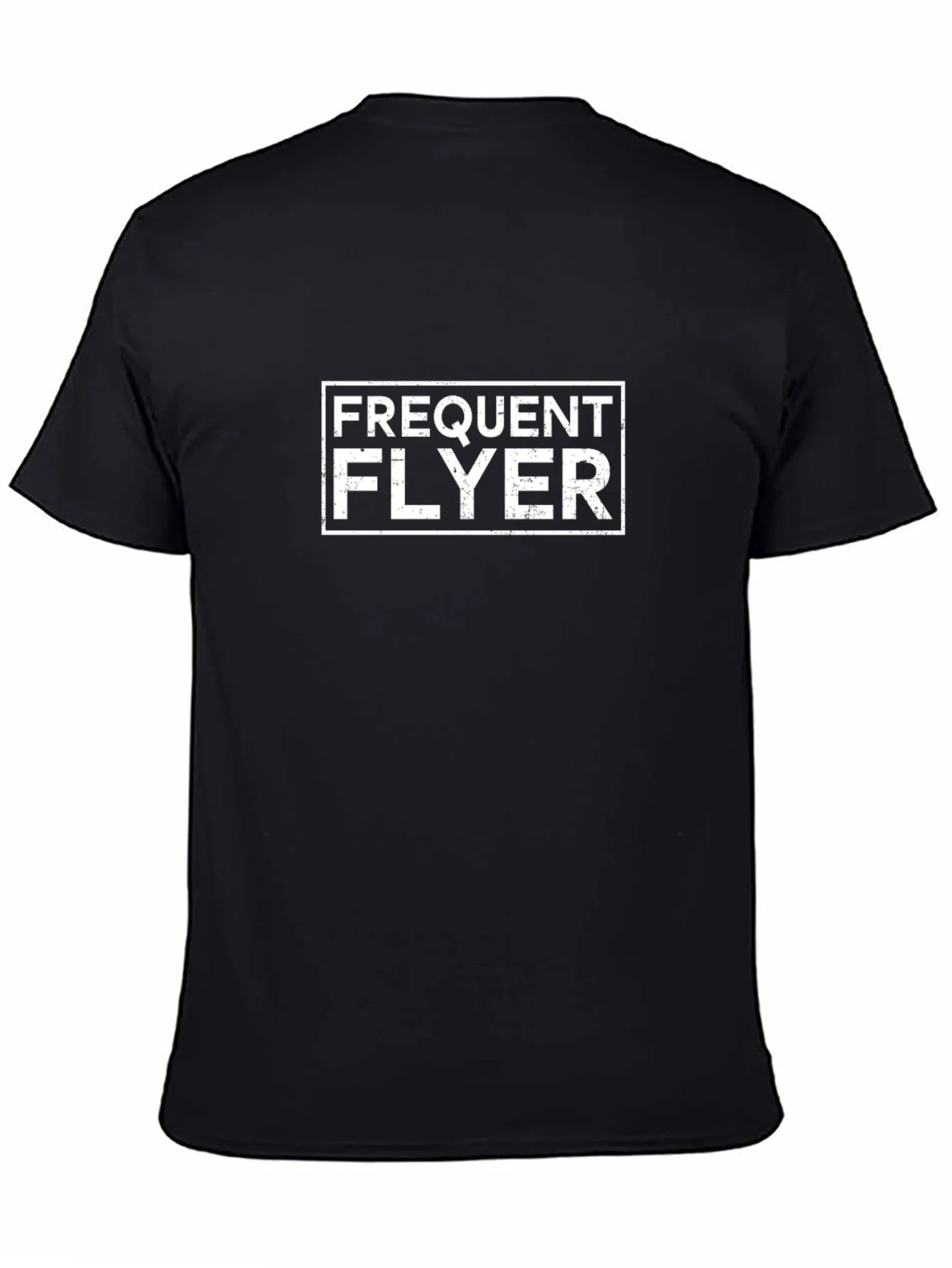 Camiseta Negra Frequent Flyer para Viajeros Frecuentes