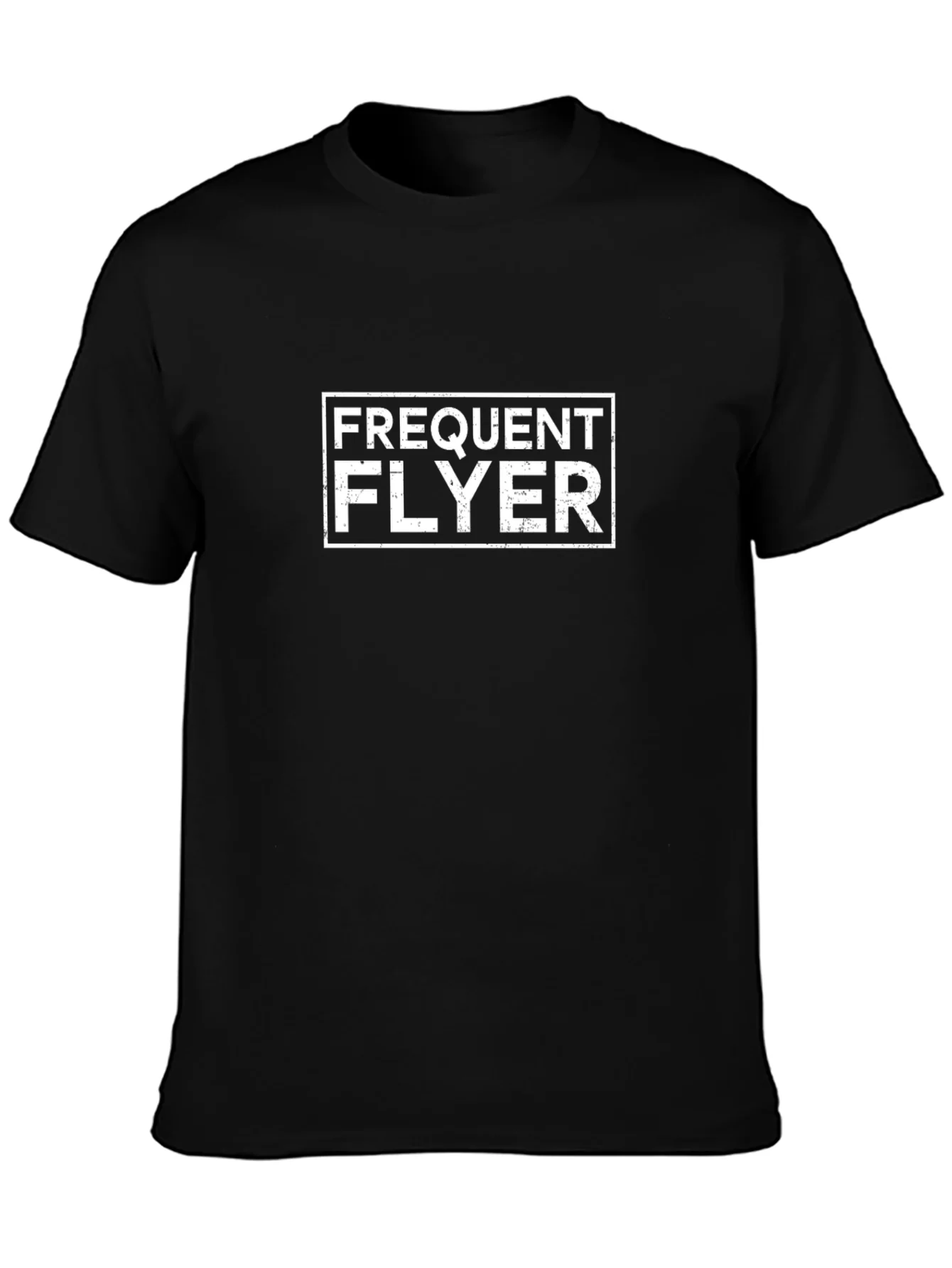 Camiseta Negra Frequent Flyer para Viajeros Frecuentes