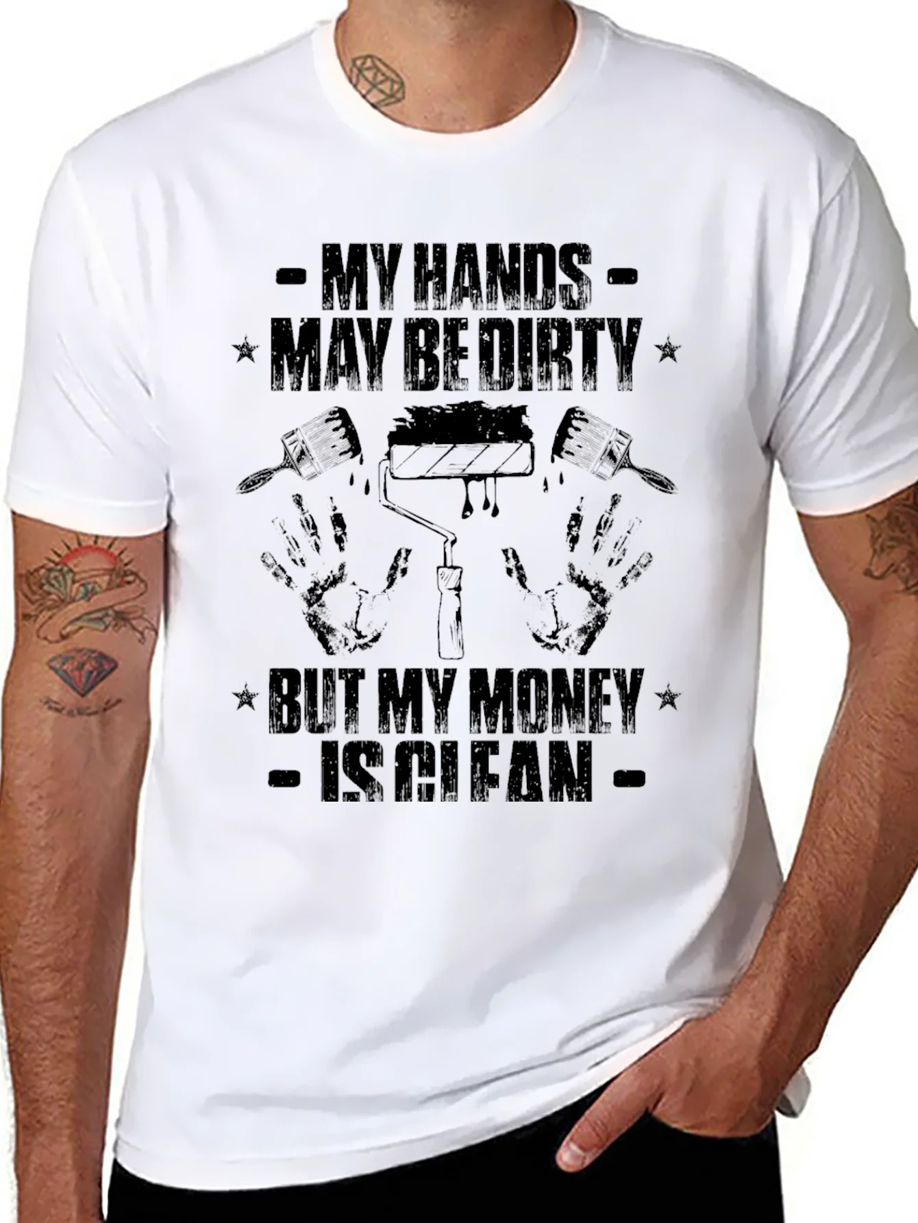 Rebbecca Dirty Hands Clean Money Painter T-Shirt