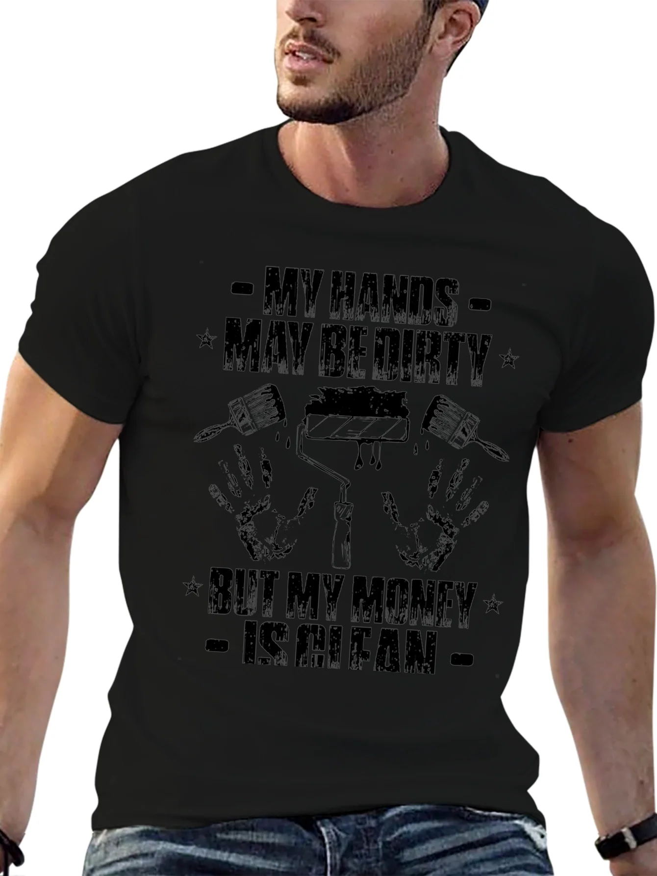 Rebbecca Dirty Hands Clean Money Painter T-Shirt